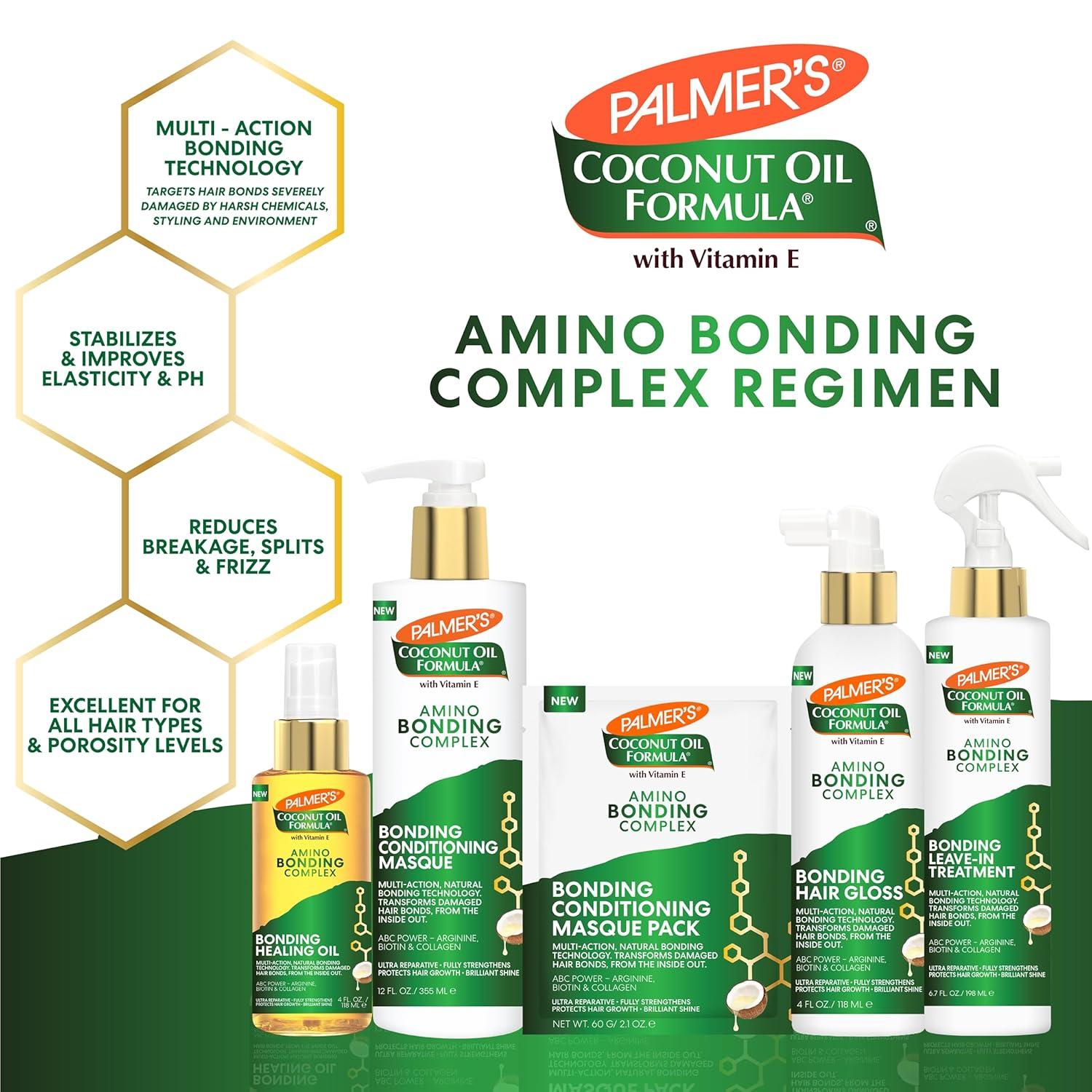 imagePalmers Amino Bonding Complex Hair Treatment LeaveIn Conditioner Spray with Coconut Oil amp Vitamin E Heat Protectant Anti Frizz Strengthens amp Protects Hair Growth All Hair Types 67 fl oz