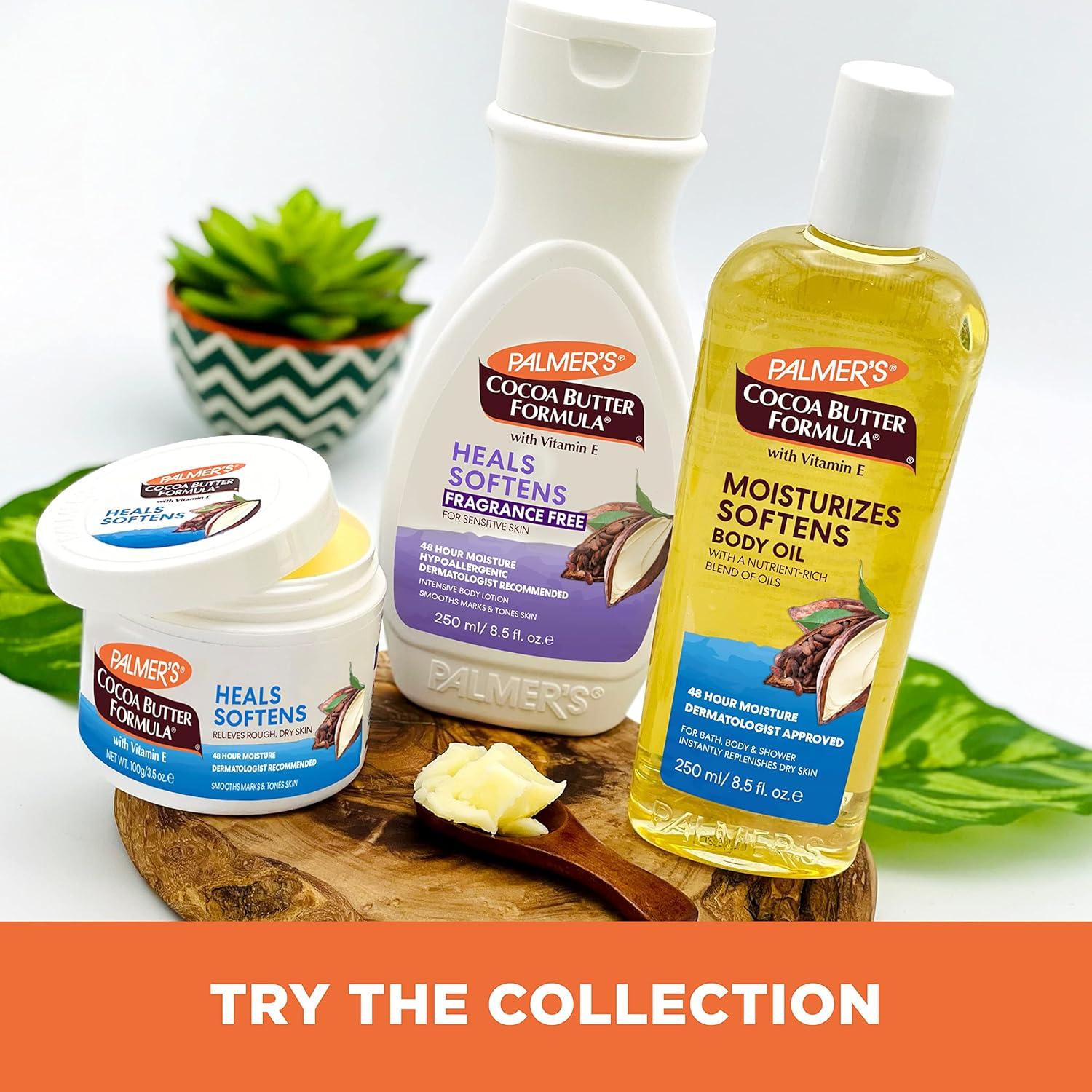 imagePalmers Cocoa Butter Body Oil Body Lotion Value Skin Care Bundle for Dry Skin Provides 48 Hour Moisture to Dry Rough Skin Includes 1 Moisturizing Lotion 135 fl oz and 1 Skin Oil 85 fl ozFragrance Free