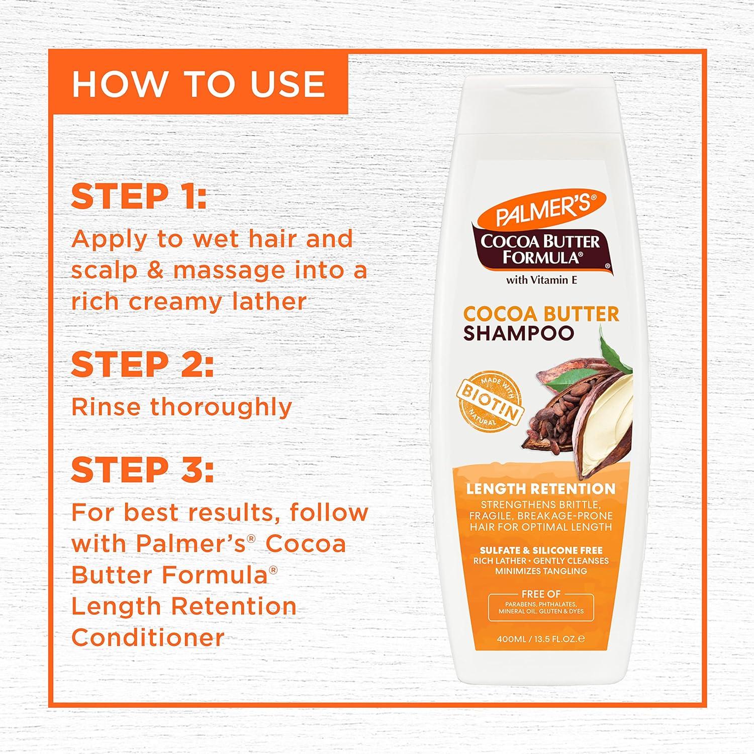 imagePalmers Cocoa Butter Formula Biotin Length Retention Shampoo 135 Fl Oz135 Fl Oz Pack of 1