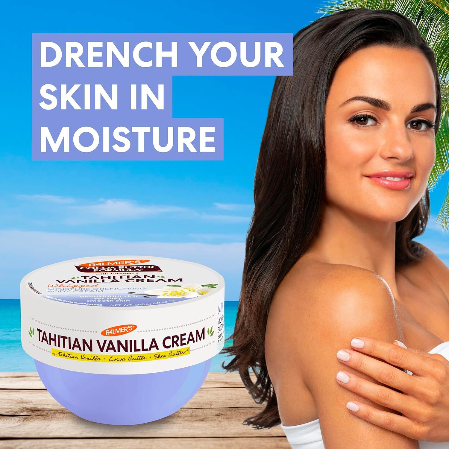 imagePalmers Cocoa Butter Formula Body Cream Moisture Drenching Tahitian Vanilla 88 Oz 72Hr Hydration with Shea Butter amp Vitamin E for Softer Skin Protects amp Soothes Dryness Dermatologist Approved