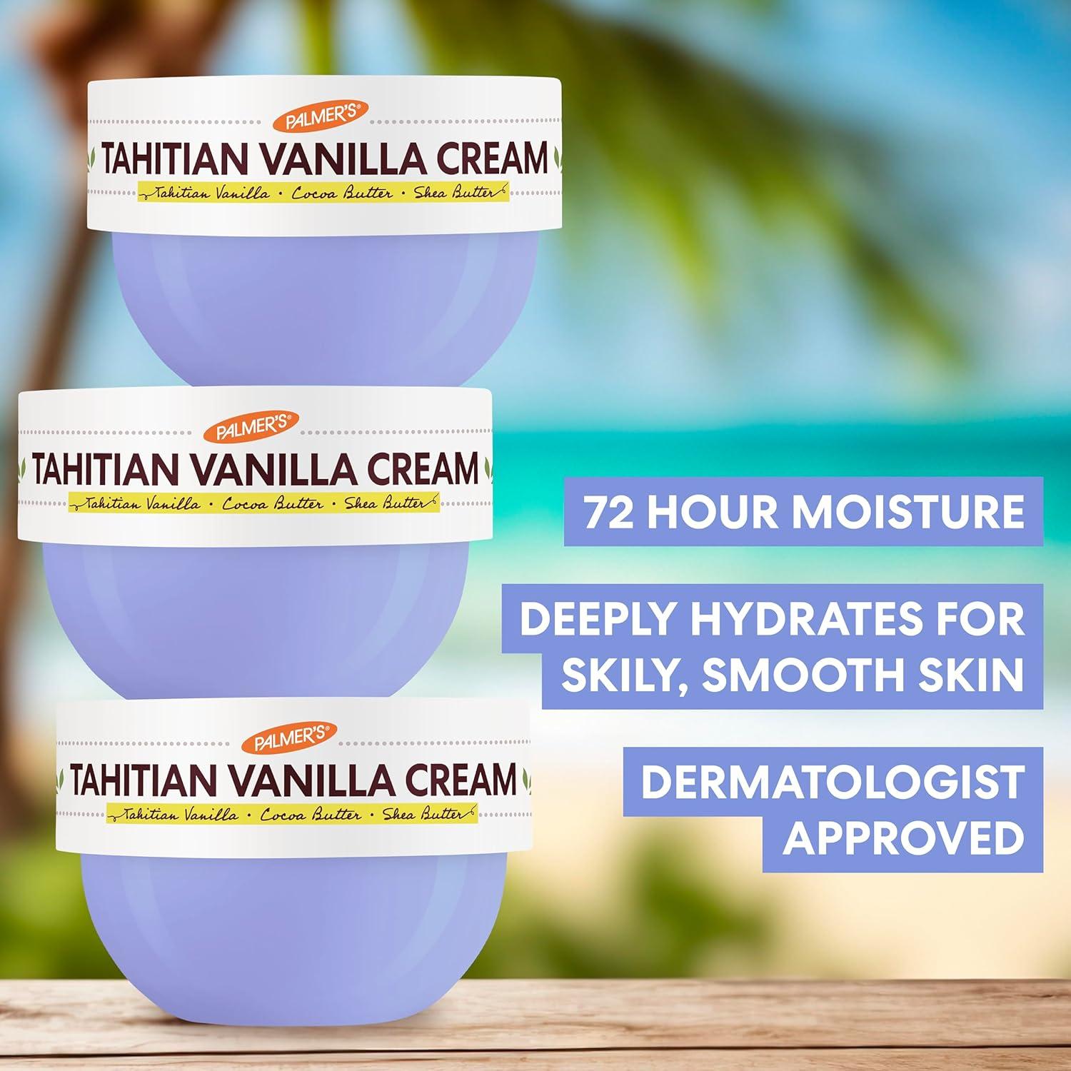 imagePalmers Cocoa Butter Formula Body Cream Moisture Drenching Tahitian Vanilla 88 Oz 72Hr Hydration with Shea Butter amp Vitamin E for Softer Skin Protects amp Soothes Dryness Dermatologist Approved