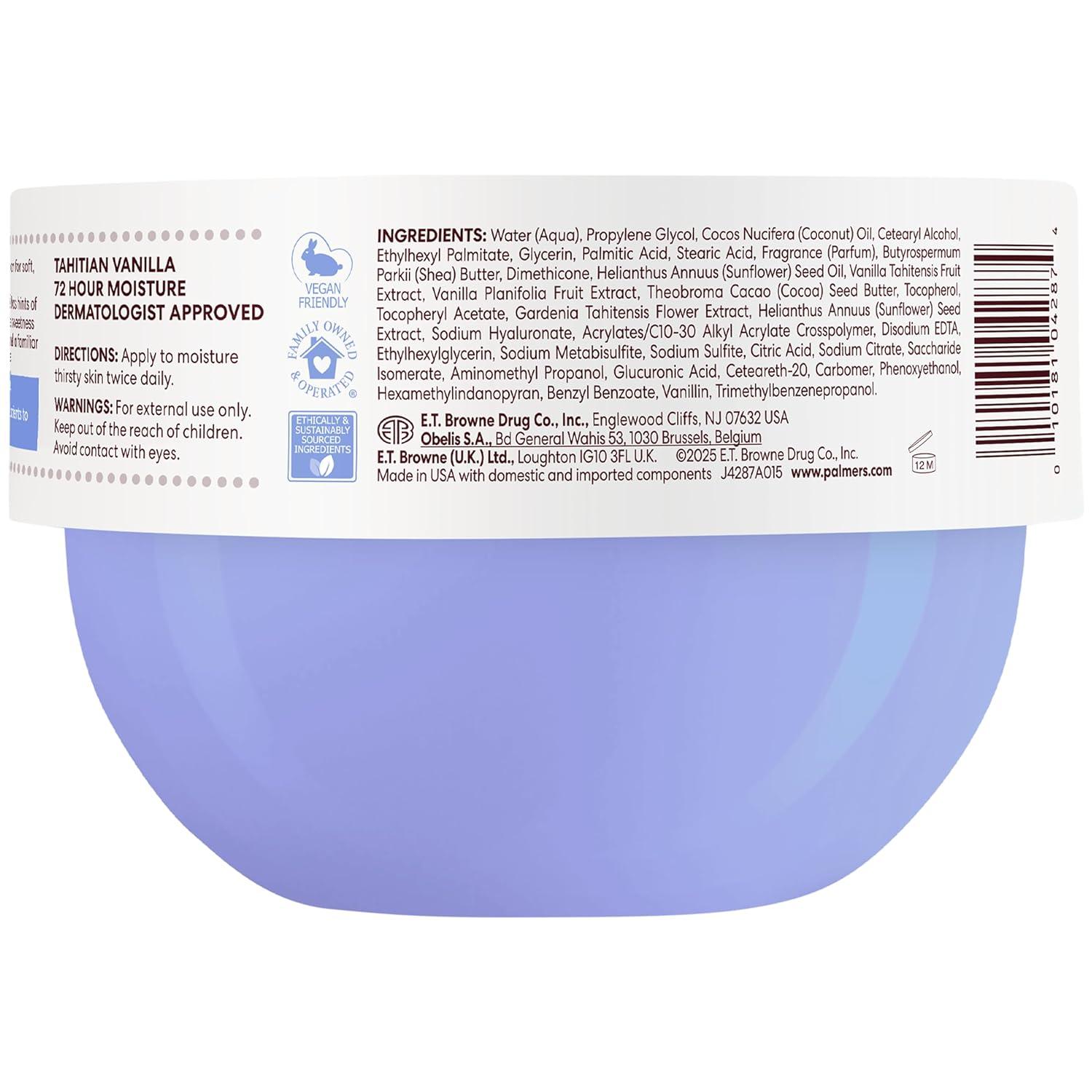 imagePalmers Cocoa Butter Formula Body Cream Moisture Drenching Tahitian Vanilla 88 Oz 72Hr Hydration with Shea Butter amp Vitamin E for Softer Skin Protects amp Soothes Dryness Dermatologist Approved
