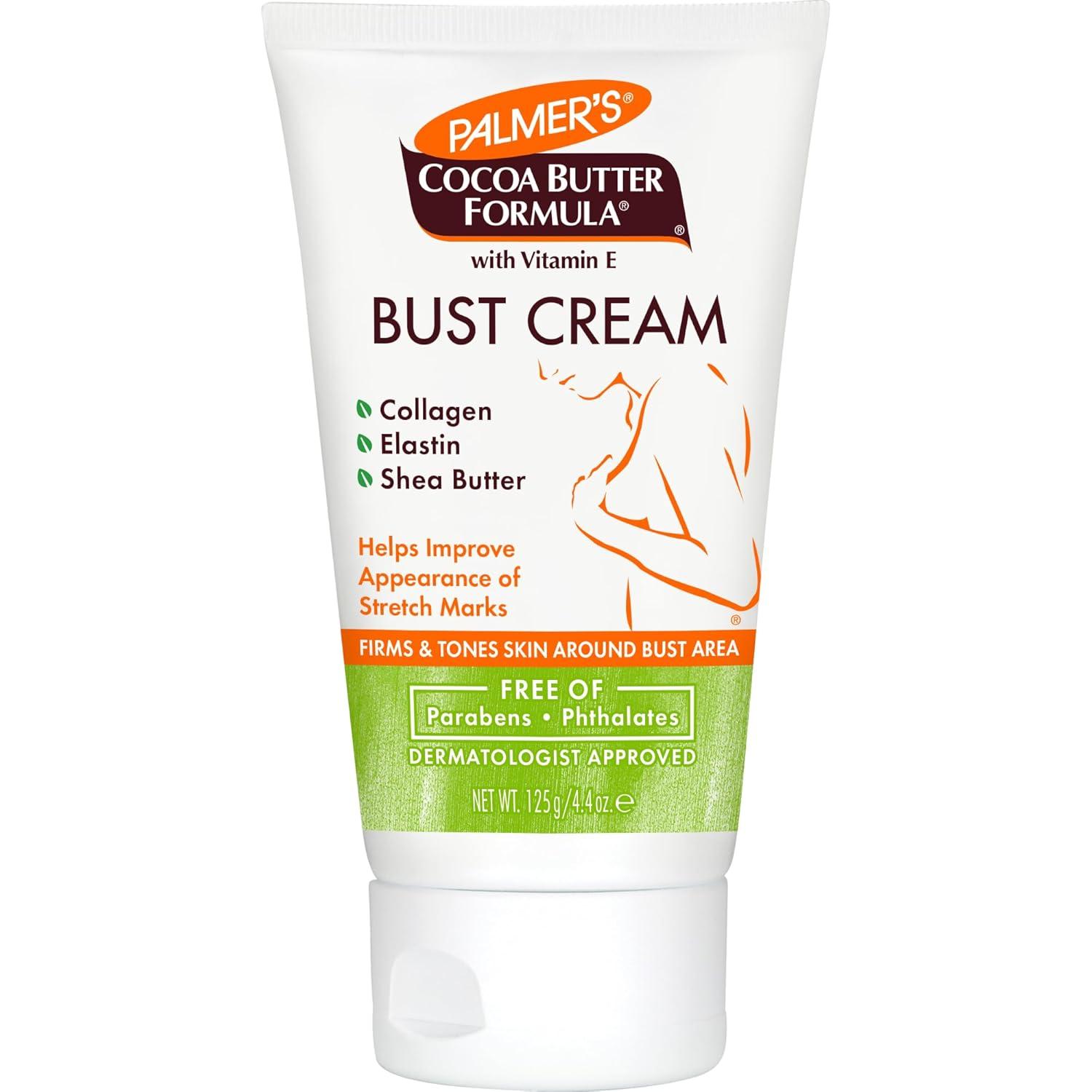imagePalmers Cocoa Butter Formula Bust Cream for Pregnancy Skin Care with Vitamin E 44 oz Pack of 344 Ounce Pack of 1