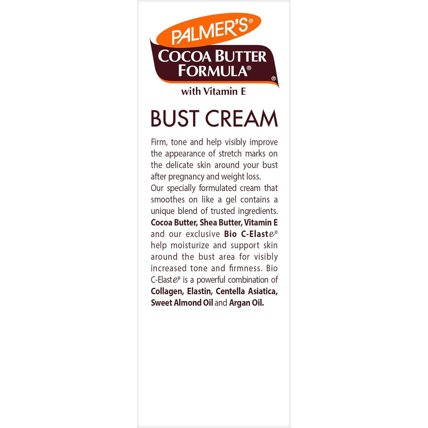 imagePalmers Cocoa Butter Formula Bust Cream for Pregnancy Skin Care with Vitamin E 44 oz Pack of 344 Ounce Pack of 1