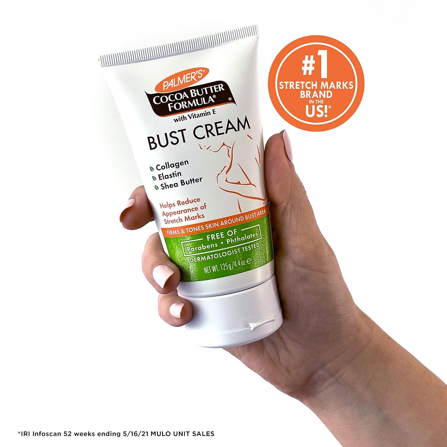 imagePalmers Cocoa Butter Formula Bust Cream for Pregnancy Skin Care with Vitamin E 44 oz Pack of 344 Ounce Pack of 1