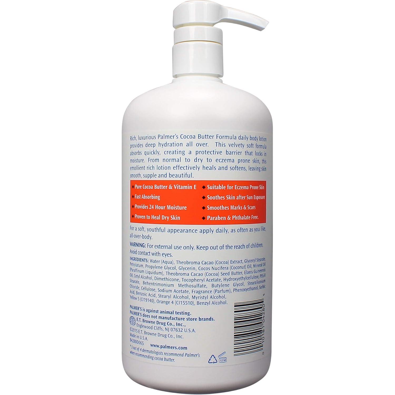 imagePalmers Cocoa Butter Formula Daily Skin Therapy Body Lotion Pump Bottle 338 Ounces Pack of 2676 Fl Oz Pack of 1