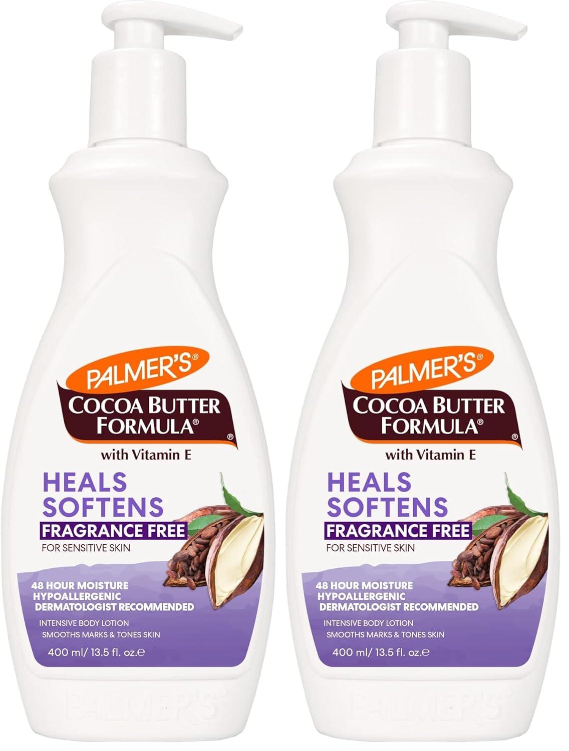 imagePalmers Cocoa Butter Formula Daily Skin Therapy Fragrance Free Lotion for Dry Skin Unscented Body Lotion Pump Bottle 135 Fl Oz Pack of 3Fragrance Free