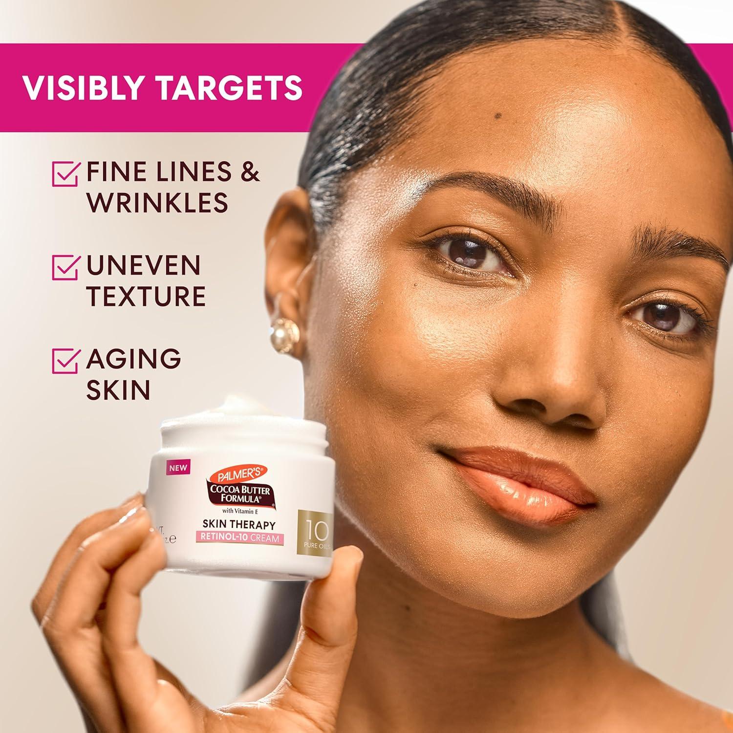 imagePalmers Cocoa Butter Formula Face Cream Skin Therapy Retinol10 Moisturizer 27 Oz Vitamin E amp Hyaluronic Acid Helps Reduce Fine Lines amp Uneven Skin Tone 48Hr Moisture Dermatologist Approved