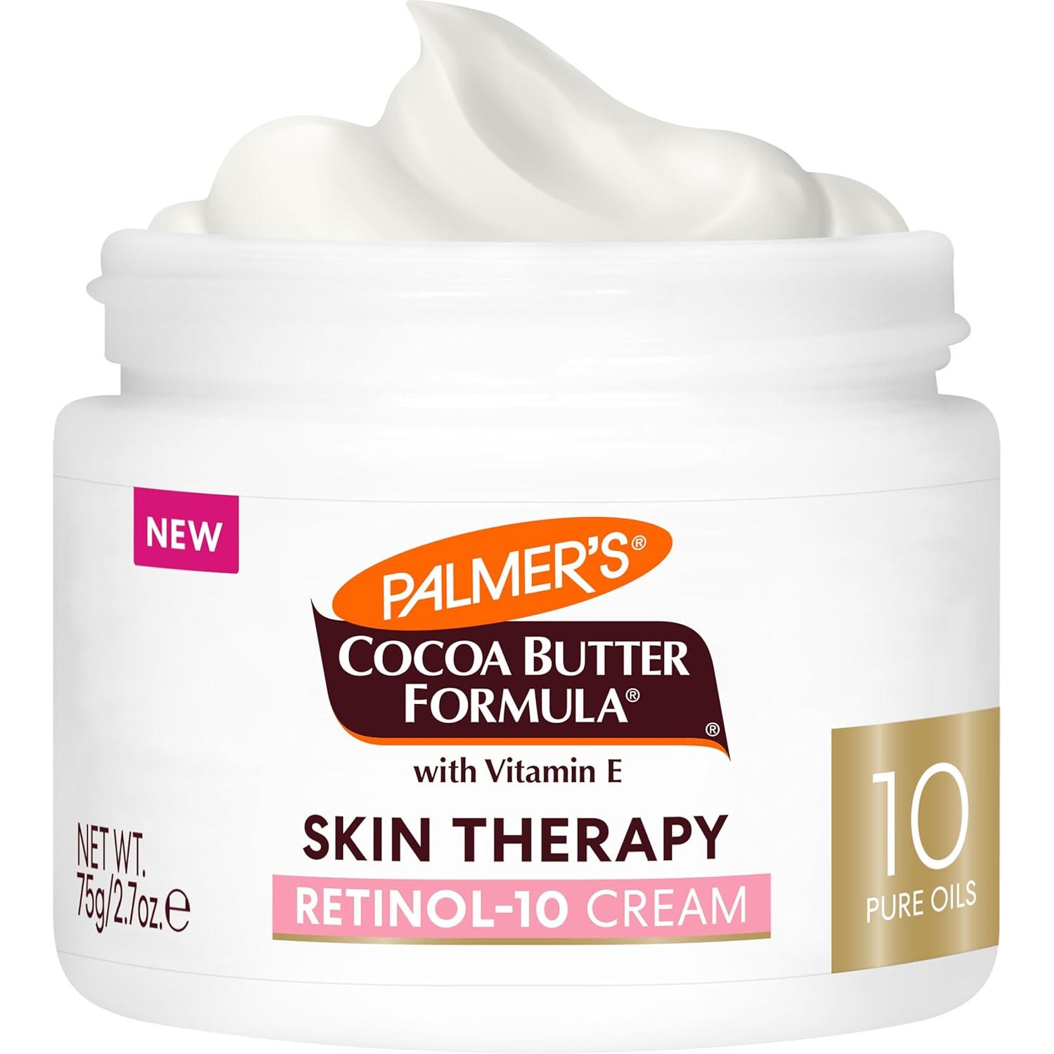 imagePalmers Cocoa Butter Formula Face Cream Skin Therapy Retinol10 Moisturizer 27 Oz Vitamin E amp Hyaluronic Acid Helps Reduce Fine Lines amp Uneven Skin Tone 48Hr Moisture Dermatologist Approved