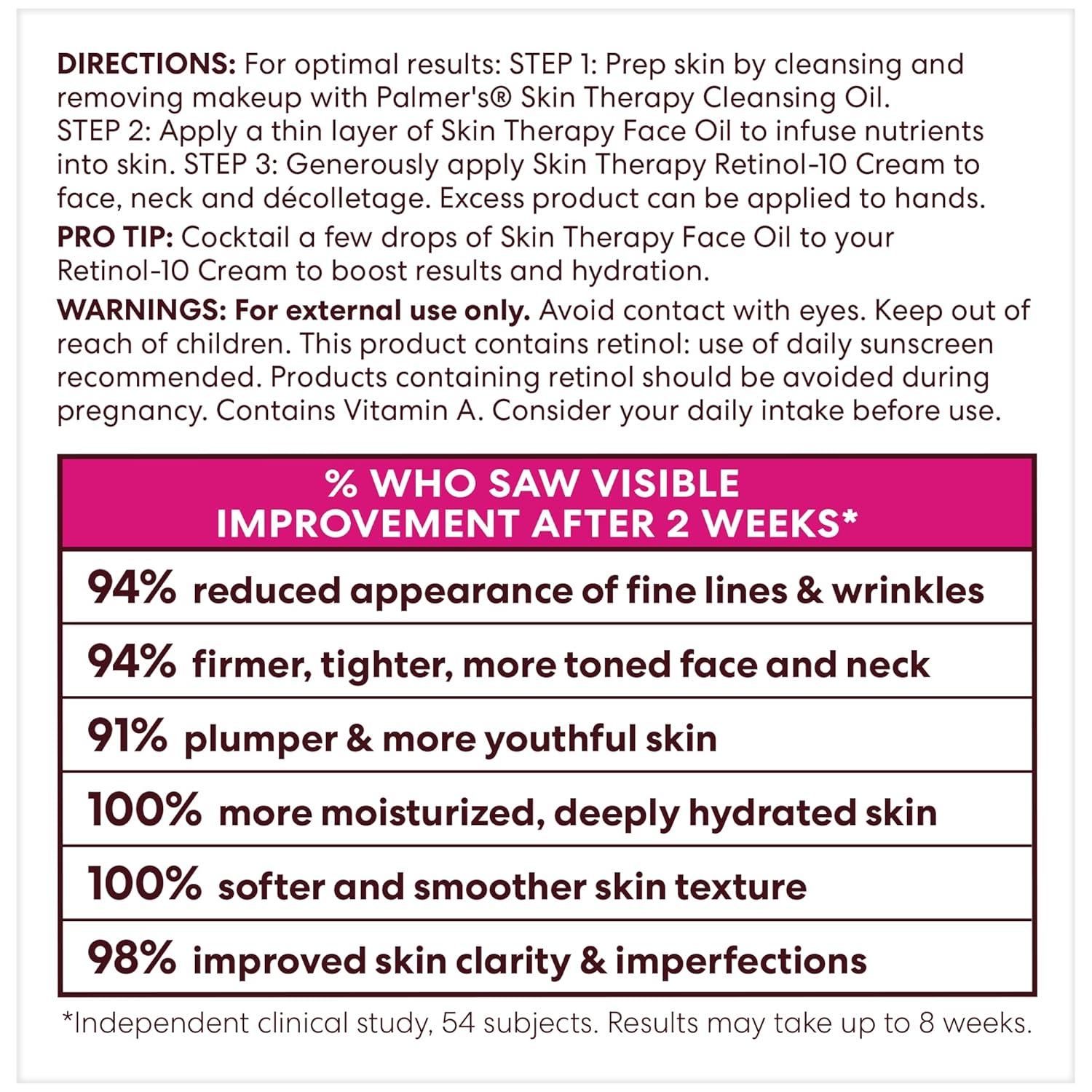 imagePalmers Cocoa Butter Formula Face Cream Skin Therapy Retinol10 Moisturizer 27 Oz Vitamin E amp Hyaluronic Acid Helps Reduce Fine Lines amp Uneven Skin Tone 48Hr Moisture Dermatologist Approved