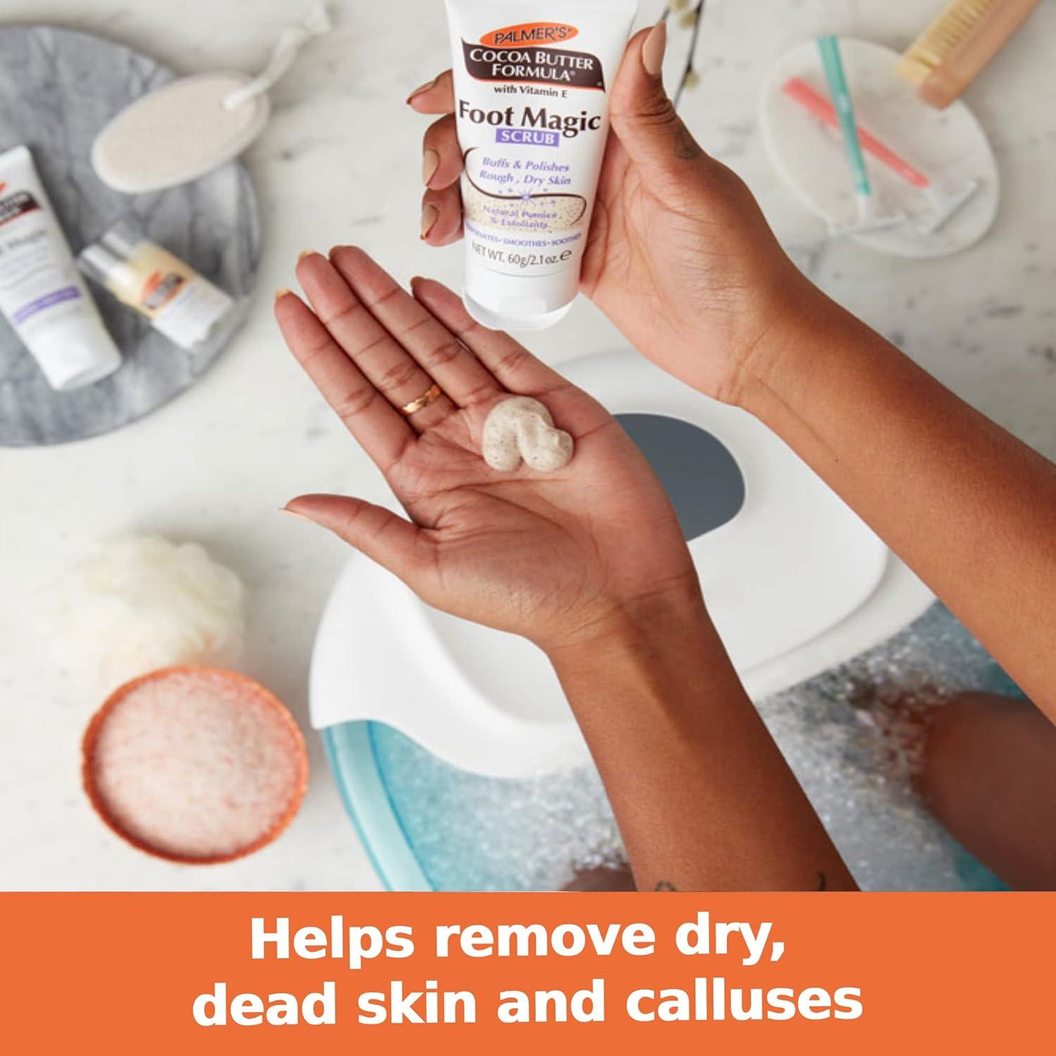 imagePalmers Cocoa Butter Formula Foot Magic Exfoliating Foot Scrub with Vitamin E for Dry Cracked Feet Use with Foot Scrubber for Pedicure 21 Ounce21 Ounce Pack of 1