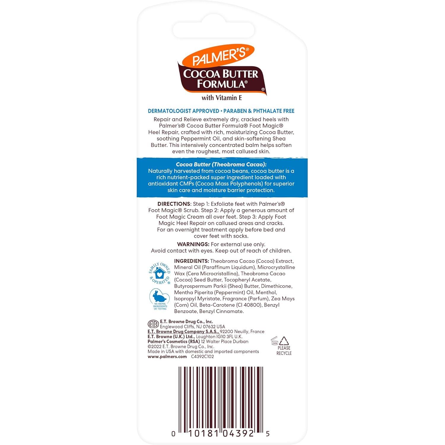 imagePalmers Cocoa Butter Formula Heel Repair Foot Balm Stick for Cracked Heels amp Feet NoMess Stick Applicator 09 Ounce09 Ounce Pack of 1
