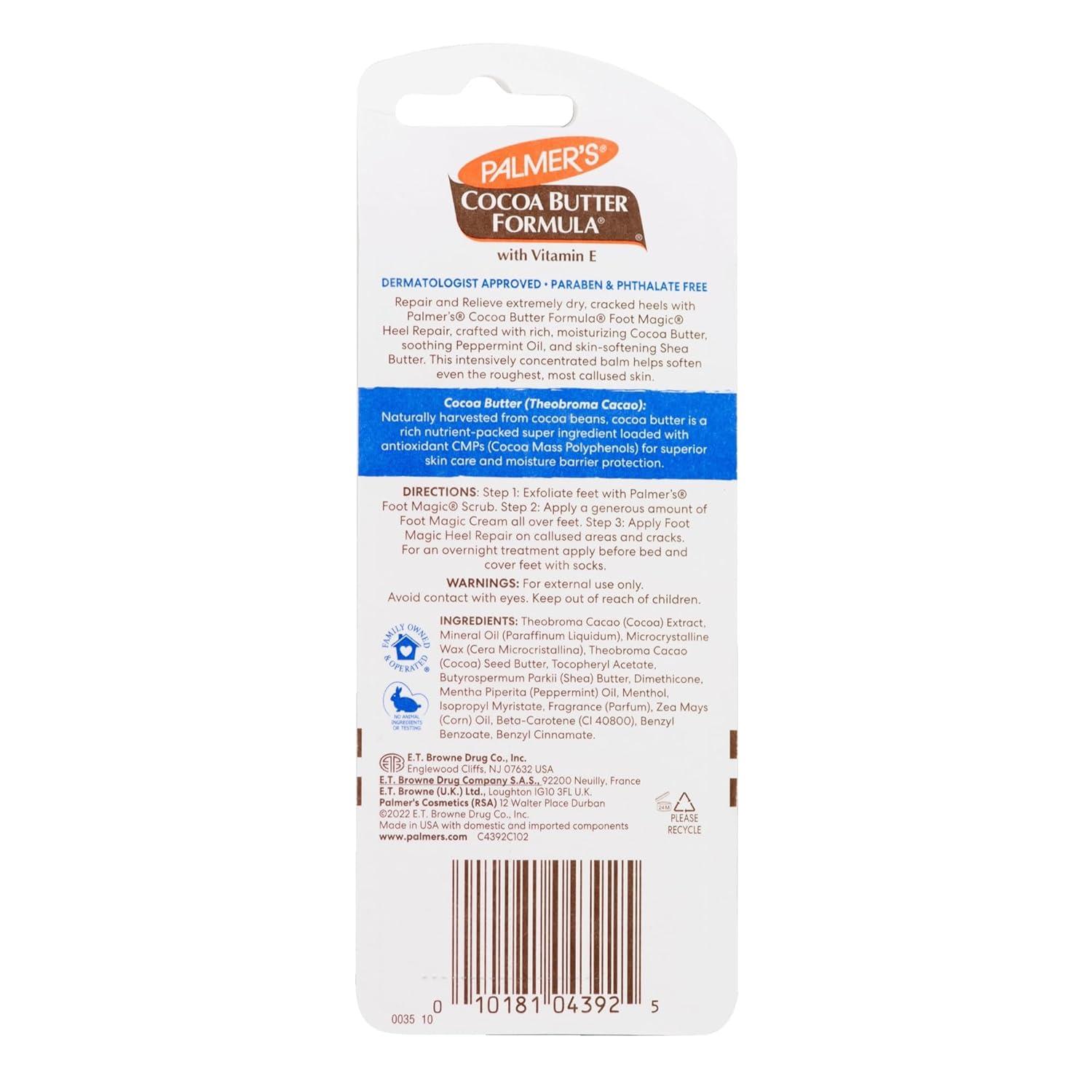 imagePalmers Cocoa Butter Formula Heel Repair Foot Balm Stick for Cracked Heels amp Feet NoMess Stick Applicator 09 Ounce09 Ounce Pack of 2