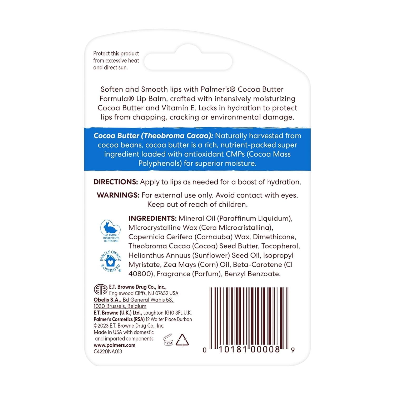 imagePalmers Cocoa Butter Formula Lip Balm AllDay Moisturization Beach Bag MustHave Hydrates Dry Cracked Lips Pack of 11 count Pack of 1