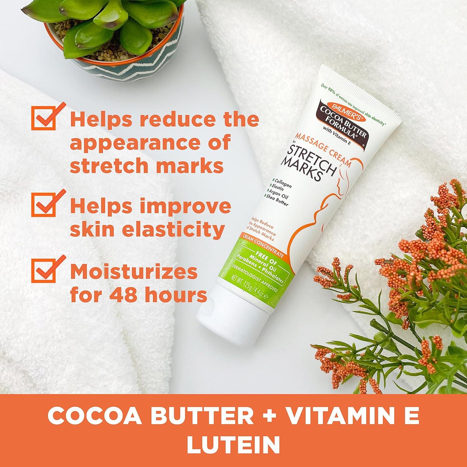 imagePalmers Cocoa Butter Formula Massage Cream for Stretch Marks and Pregnancy Skin Care 44 Ounces Pack of 244 Ounce Pack of 3