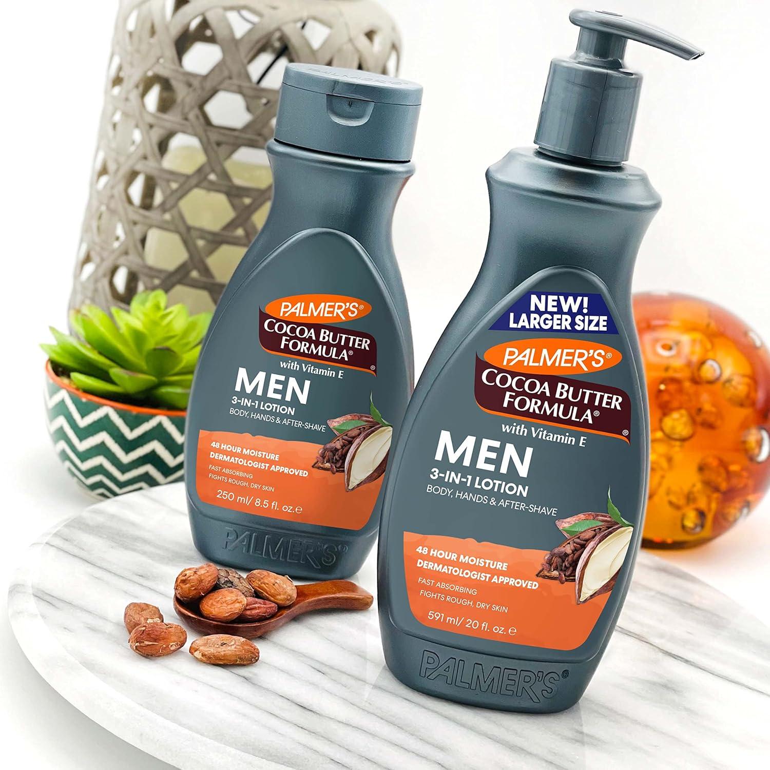 imagePalmers Cocoa Butter Formula Mens 3in1 Fast Absorbing Face amp Body Lotion 85 oz85 Fl Oz Pack of 1