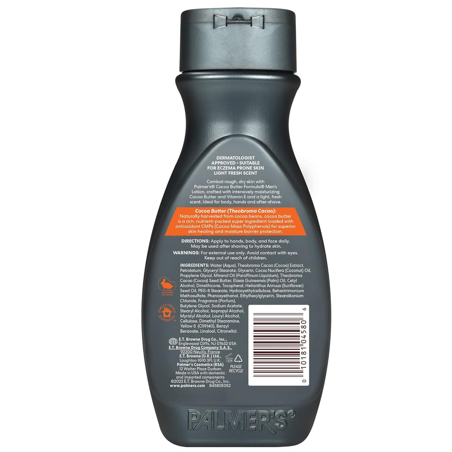imagePalmers Cocoa Butter Formula Mens 3in1 Fast Absorbing Face amp Body Lotion 85 oz85 Fl Oz Pack of 2