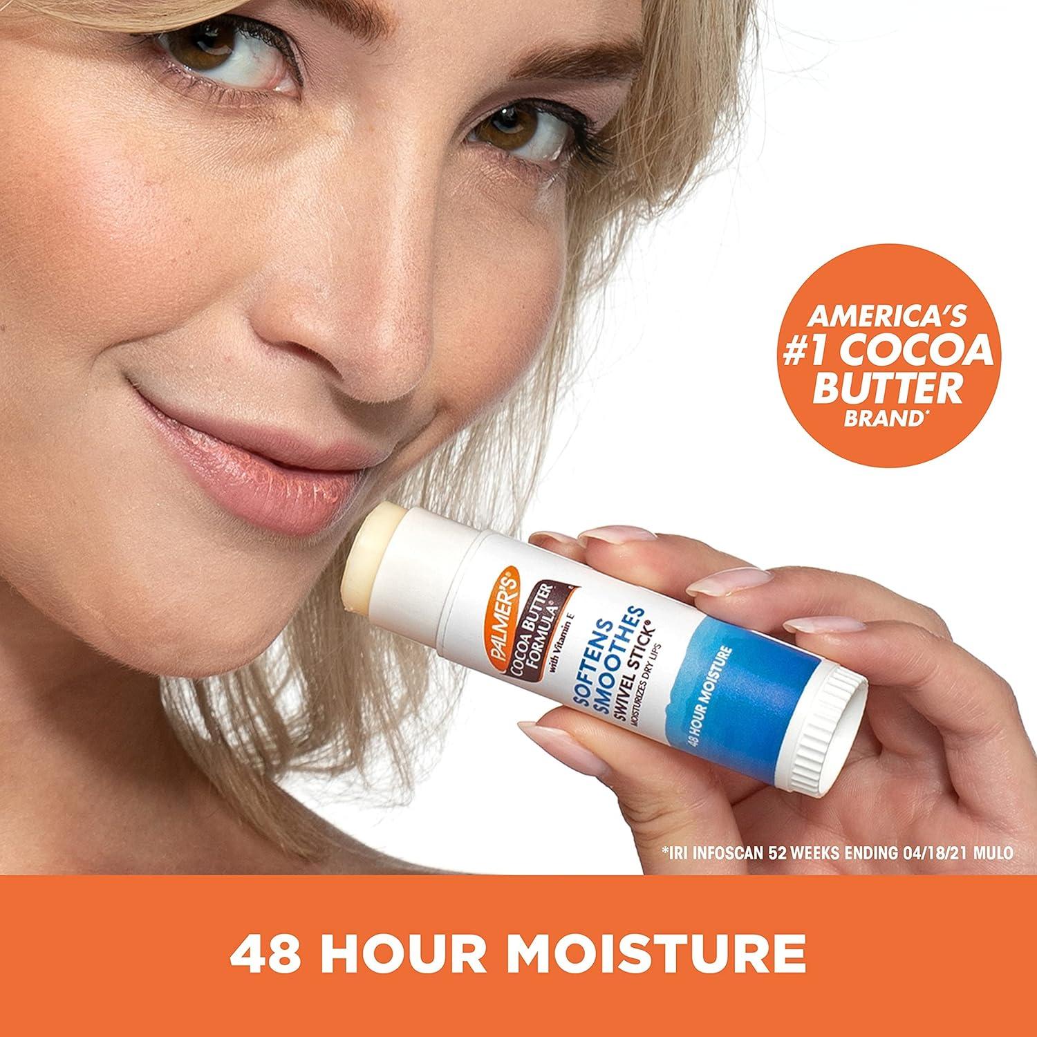 imagePalmers Cocoa Butter Formula Moisturizing Swivel Stick with Vitamin E Lip Balm for Valentines Day Face amp Body Moisturizer Stick Ideal for Treating Dry Skin Patches Pack of 3