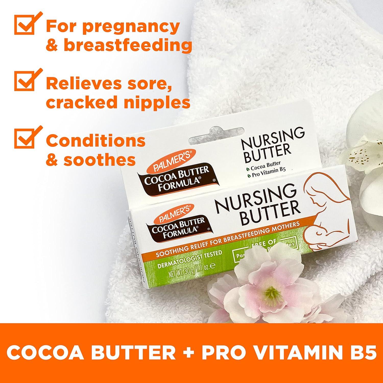 imagePalmers Cocoa Butter Formula New Moms Skin Recovery Postpartum Essentials Body Lotion 85 oz Nursing Butter 11 oz Bust Cream 44 oz Skin Therapy Oil 2 oz Dermatologist Approved