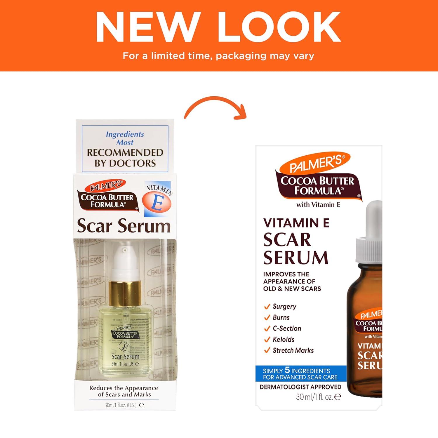 imagePalmers Cocoa Butter Formula Scar Serum Skin Brightening Oil for Face amp Body Concentrated Serum with Vitamin E Fragrance Free 1 Fl Oz