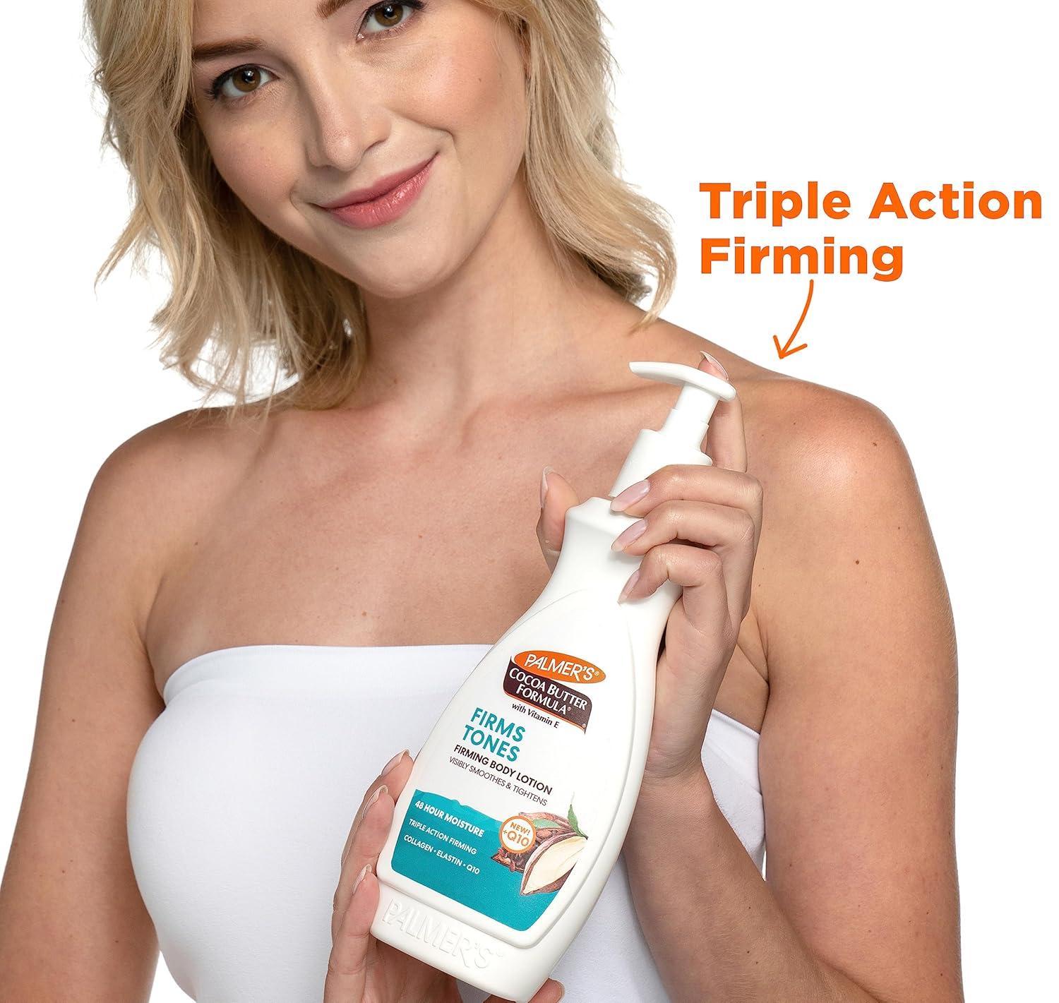 imagePalmers Cocoa Butter Formula Skin Firming Body Lotion Toning amp Tightening Cream with Q10 Collagen amp Elastin Pump Bottle 135 Oz135 Fl Oz Pack of 2