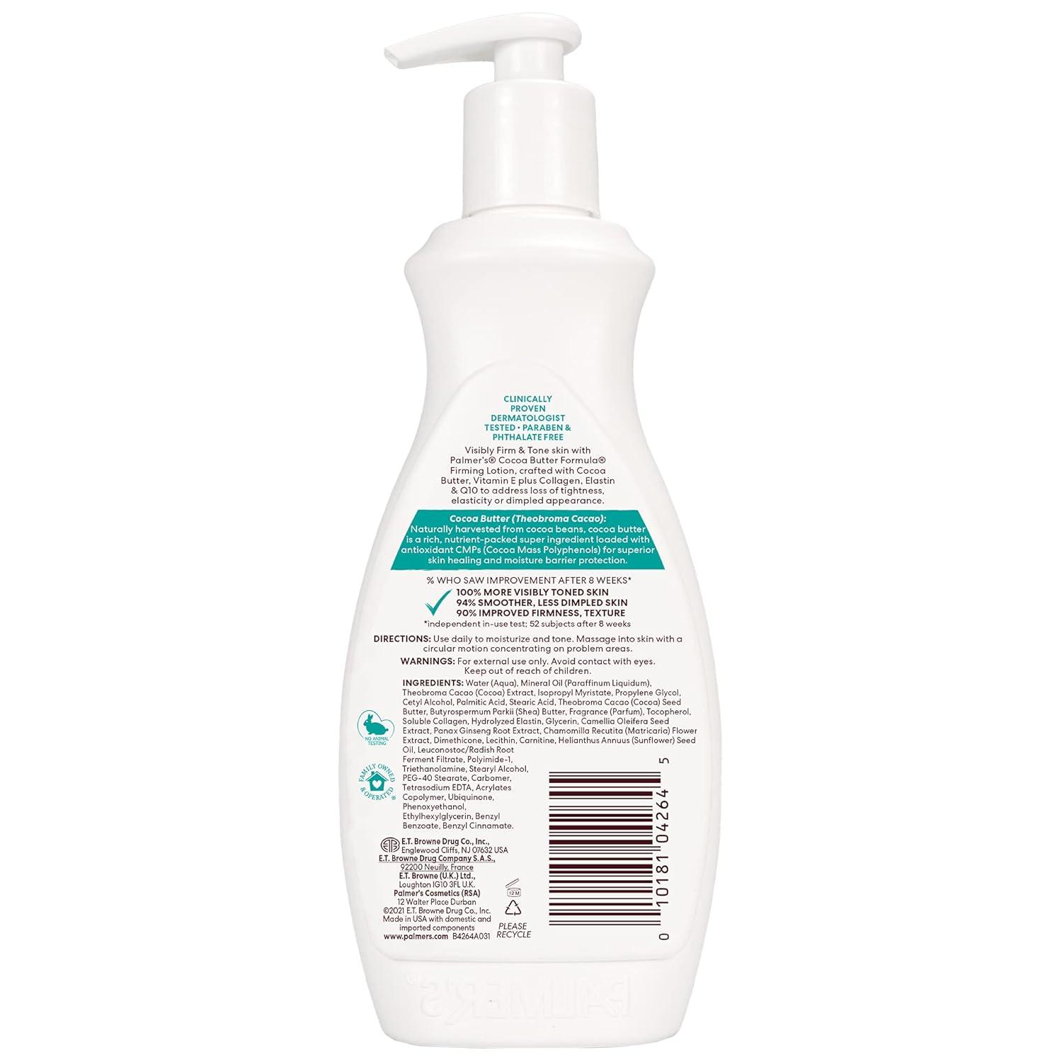 imagePalmers Cocoa Butter Formula Skin Firming Body Lotion Toning amp Tightening Cream with Q10 Collagen amp Elastin Pump Bottle 135 Oz135 Fl Oz Pack of 2