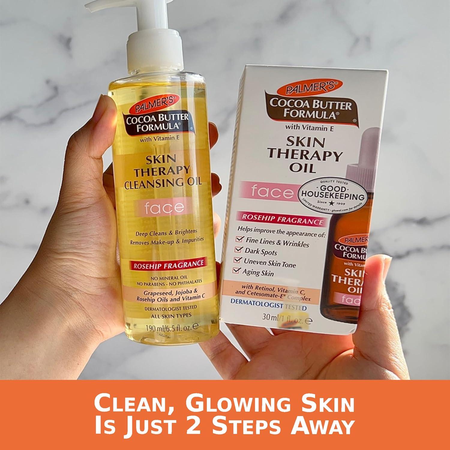 imagePalmers Cocoa Butter Formula Skin Therapy Cleansing Oil Gentle Makeup Remover with Rosehip Oil and Vitamin C 65 Ounce65 Fl Oz Pack of 1