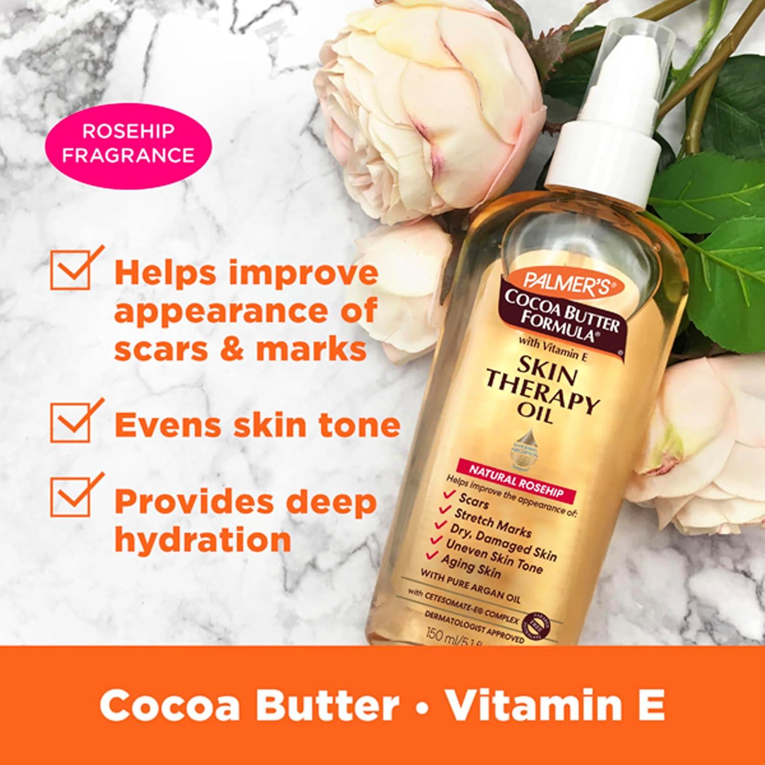 imagePalmers Cocoa Butter Formula Skin Therapy Moisturizing Body Oil with Vitamin E Rosehip Fragrance 51 Ounces51 Fl Oz Pack of 1