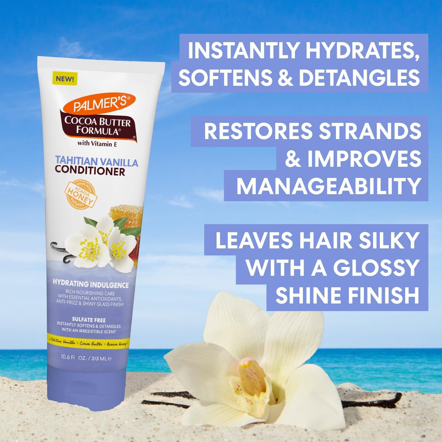 imagePalmers Cocoa Butter Formula Tahitian Vanilla Hair Conditioner 106 Fl Oz Hydrating amp Moisturizing Detangler with Vitamin E amp Acacia Honey for Shine Smoothness amp Frizz Control All Hair Types