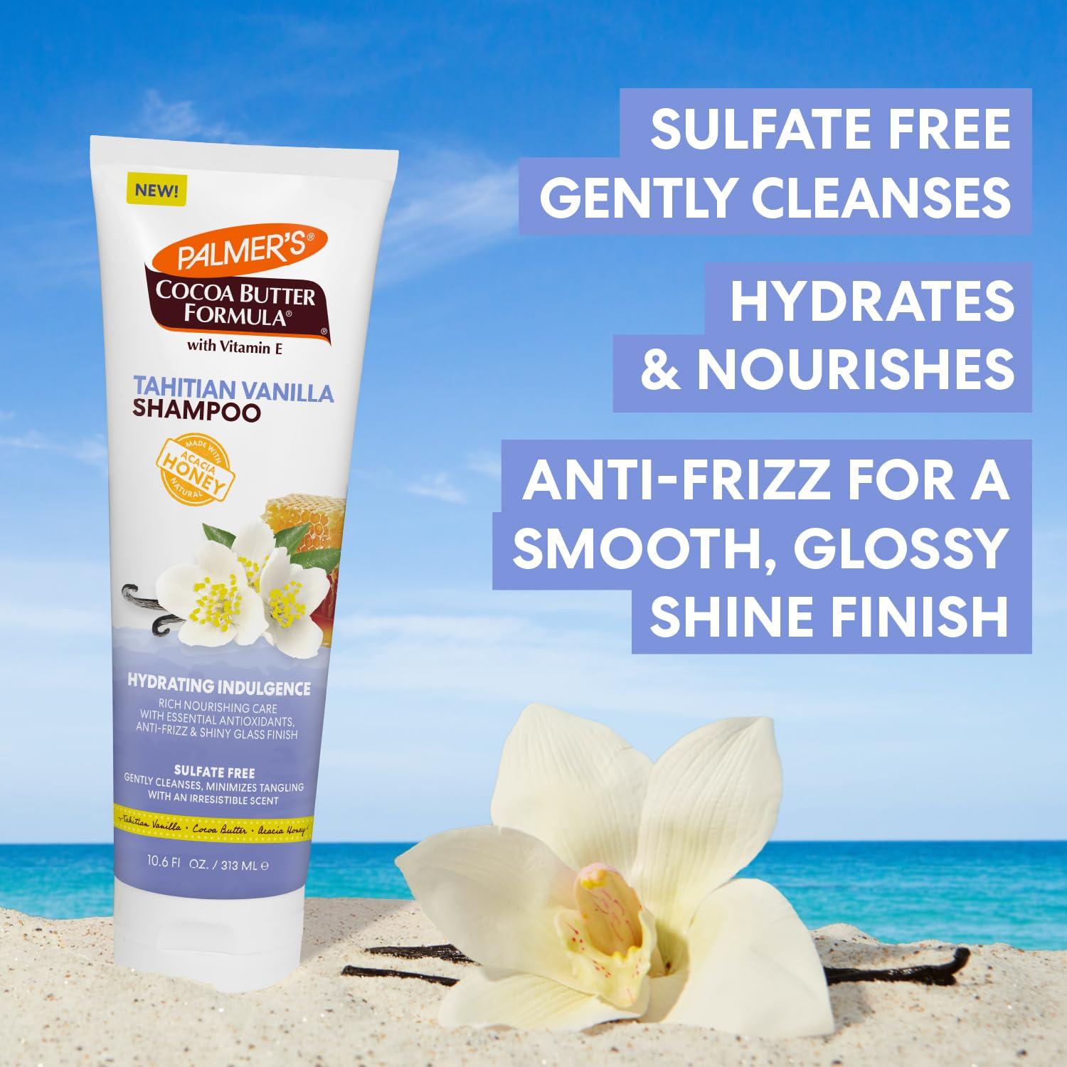 imagePalmers Cocoa Butter Formula Tahitian Vanilla Hair Shampoo106 Fl Oz Hydrating amp Moisturizing Shampoo with Vitamin E amp Acacia Honey for Shine Smoothness amp Frizz Control All Hair Types