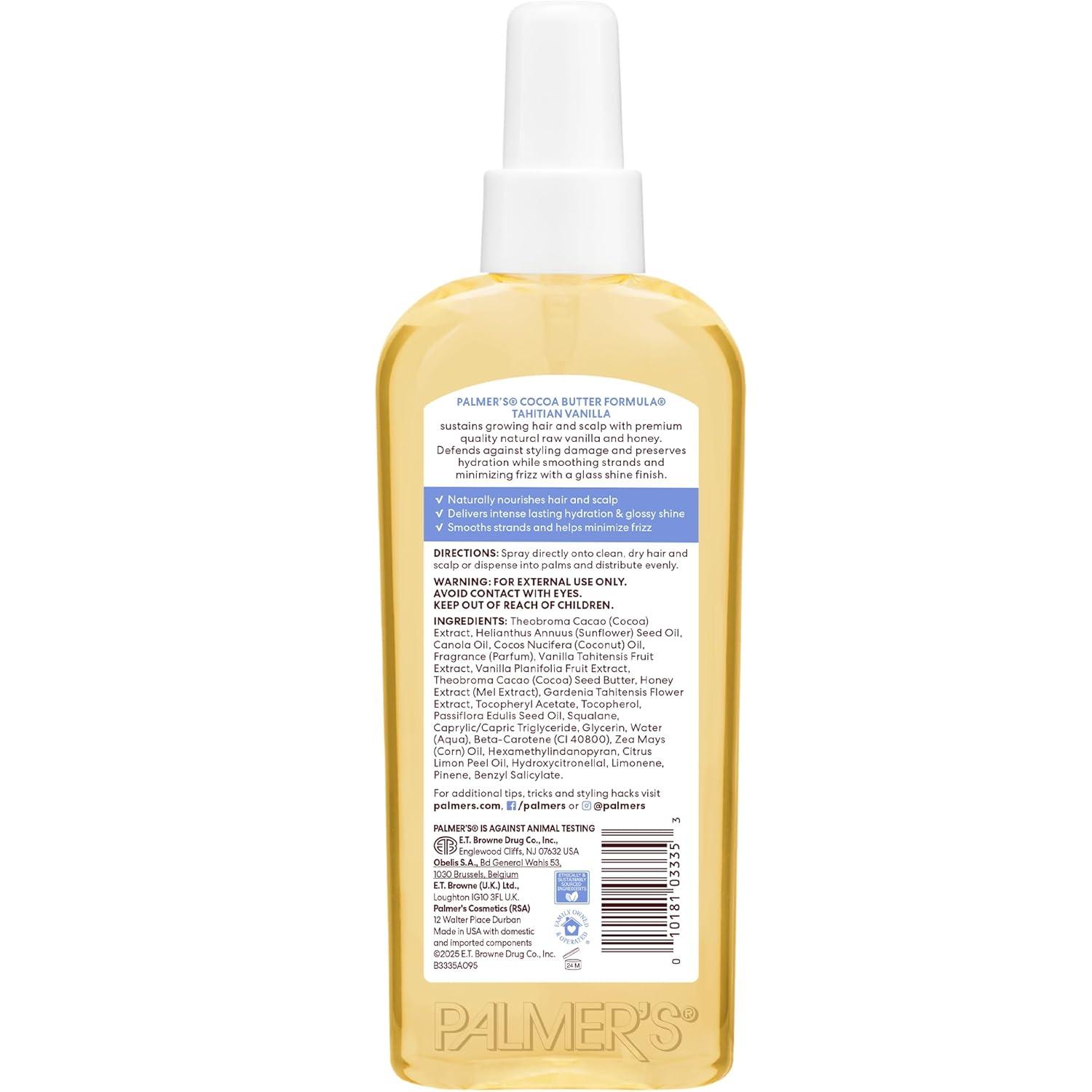 imagePalmers Cocoa Butter Formula Tahitian Vanilla Hair amp Scalp Oil 51 Fl Oz Hydrating amp Nourishing Oil with Vitamin E amp Acacia Honey for Shine Smoothness amp Frizz Control All Hair Types