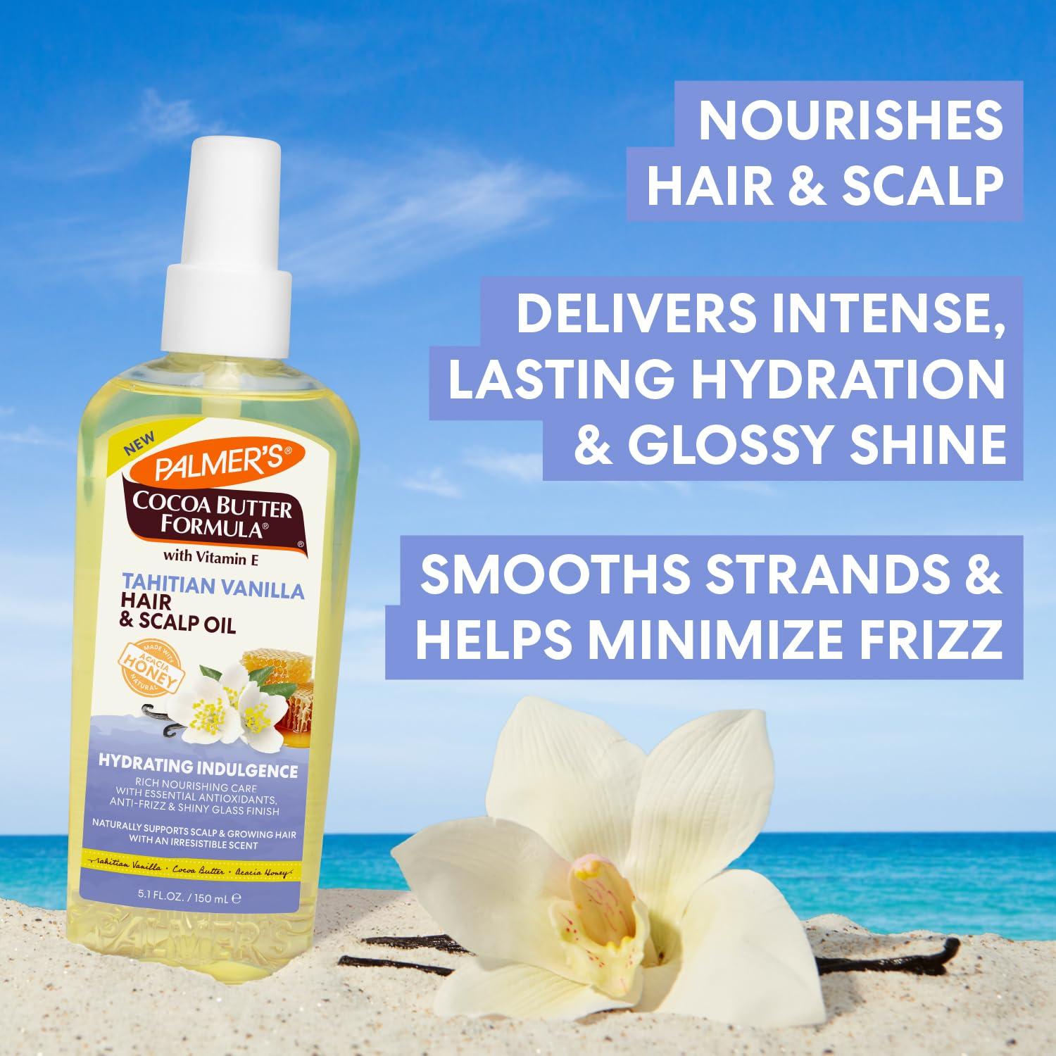 imagePalmers Cocoa Butter Formula Tahitian Vanilla Hair amp Scalp Oil 51 Fl Oz Hydrating amp Nourishing Oil with Vitamin E amp Acacia Honey for Shine Smoothness amp Frizz Control All Hair Types