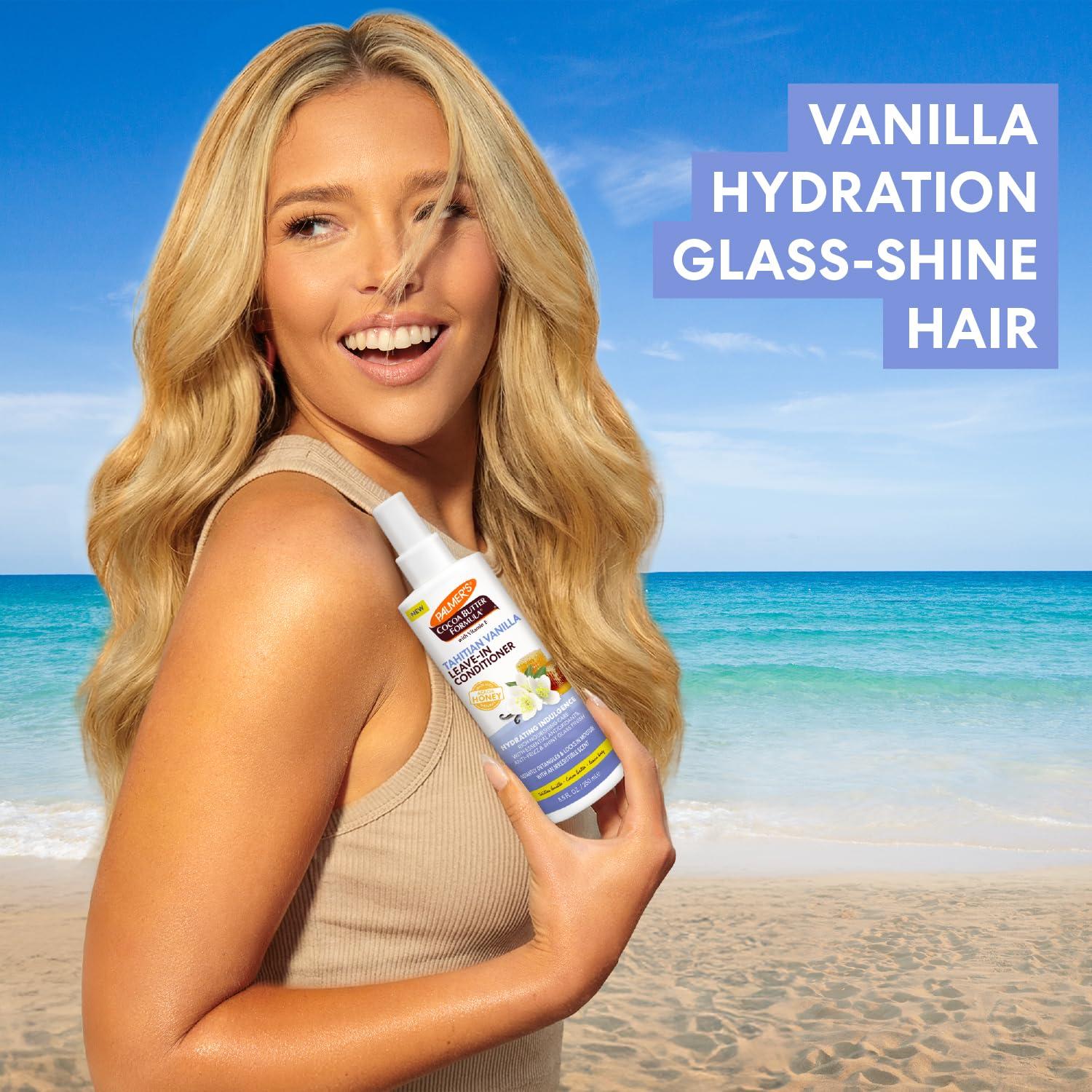 imagePalmers Cocoa Butter Formula Tahitian Vanilla Leave In Conditioner Spray 85 Fl Oz Hydrating Hair Detangler with Acacia Honey amp Vitamin E Heat Protectant Frizz Control amp LongLasting Moisture
