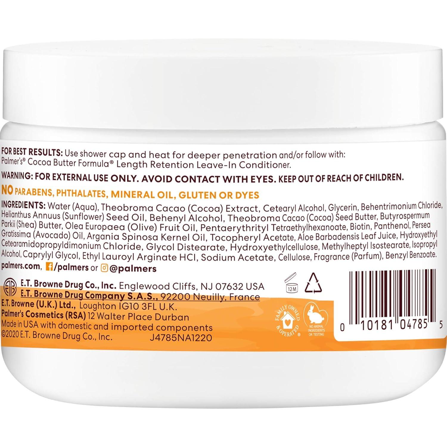 imagePalmers Cocoa Butter amp Biotin Length Retention Deep Conditioner Strengthen Nourish and Restore Elasticity and Shine Suitable for All Curly Hair Patterns 85 Ounce