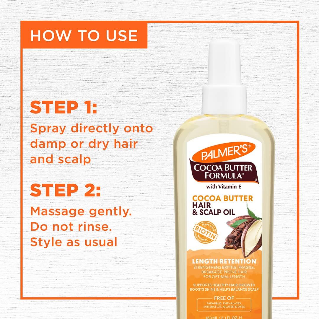 imagePalmers Cocoa Butter amp Biotin Length Retention Hair and Scalp Oil 51 Ounce Packaging May Vary51 Fl Oz Pack of 1