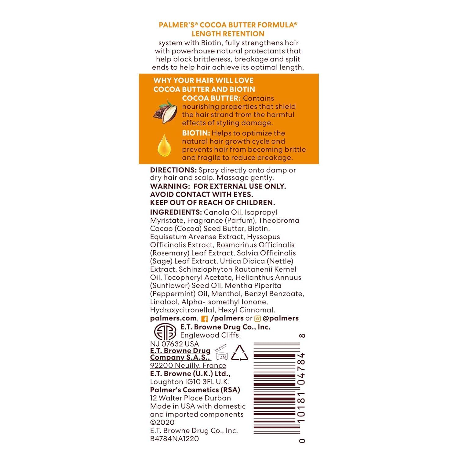 imagePalmers Cocoa Butter amp Biotin Length Retention Hair and Scalp Oil 51 Ounce Packaging May Vary51 Fl Oz Pack of 1