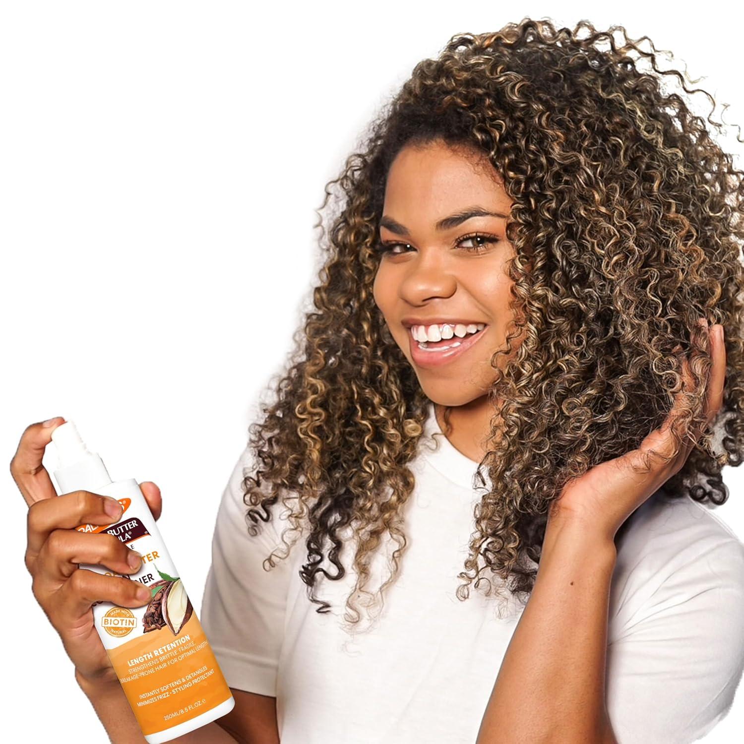 imagePalmers Cocoa Butter amp Biotin Length Retention LeaveIn Conditioner Strengthen Minimize Frizz and Detangle Hair Suitable for All Curly Hair Patterns 85 Ounce85 Fl Oz