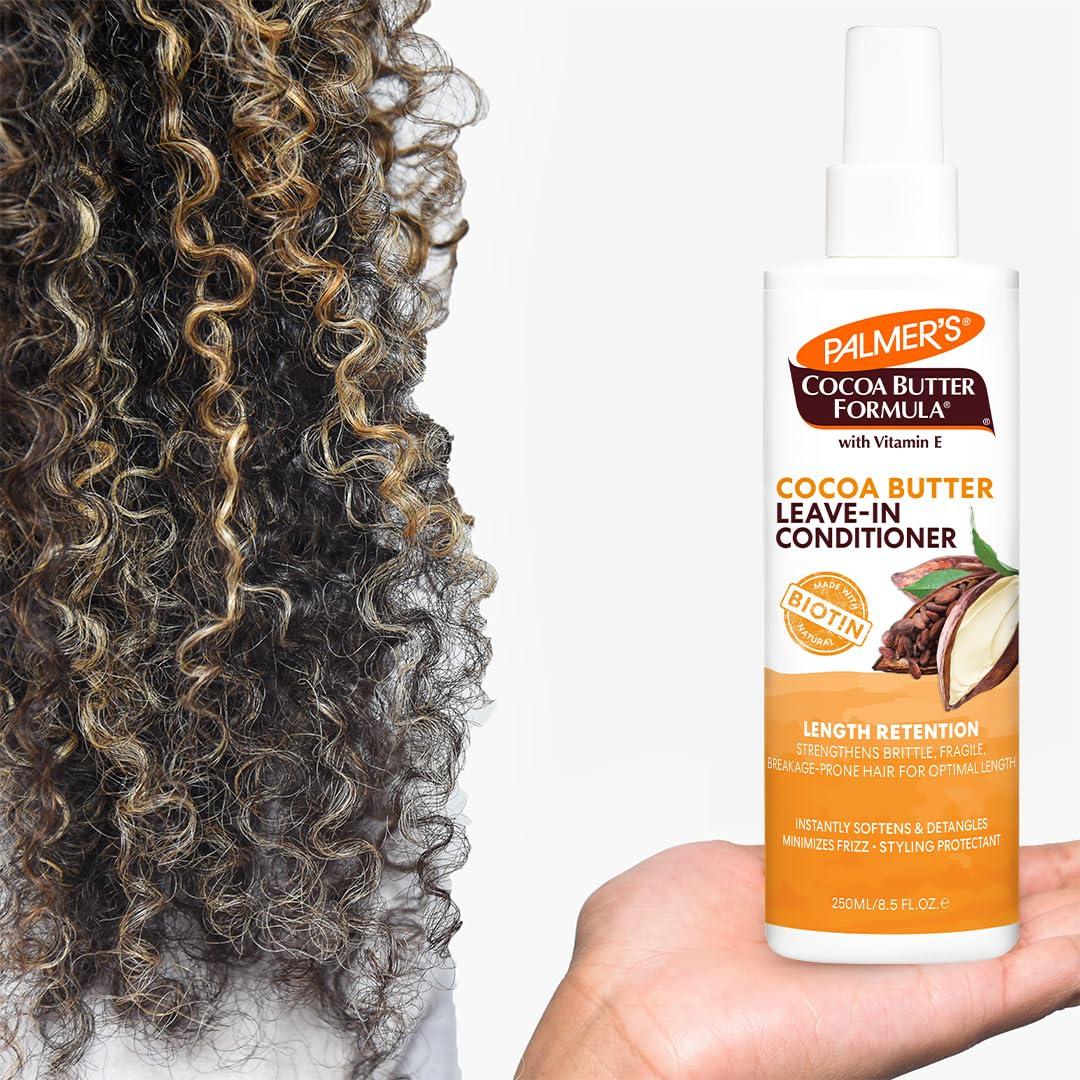 imagePalmers Cocoa Butter amp Biotin Length Retention LeaveIn Conditioner Strengthen Minimize Frizz and Detangle Hair Suitable for All Curly Hair Patterns 85 Ounce85 Fl Oz