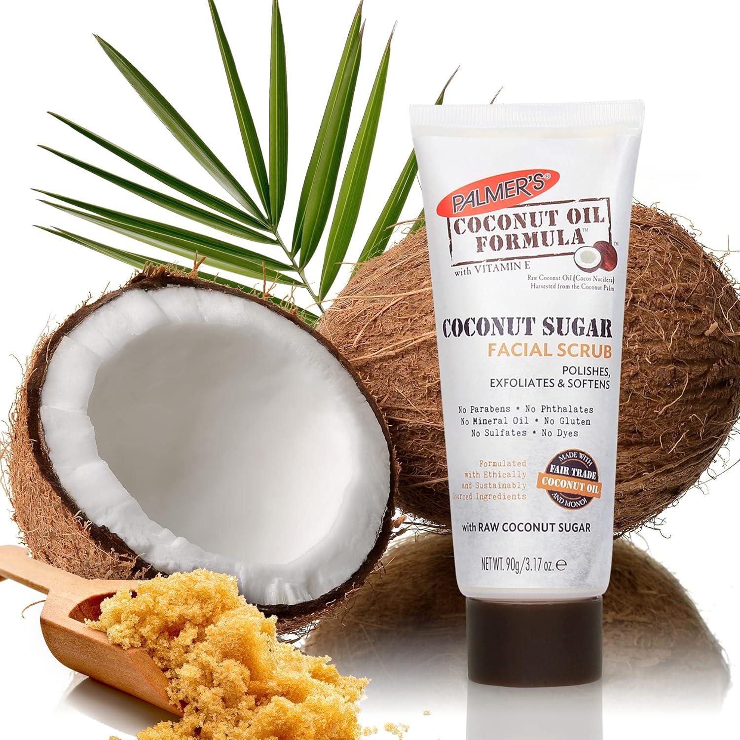 imagePalmers Coconut Oil Face Care Bundle Face Oil amp Scrub Fair Trade amp Monoi 1 fl oz Oil amp 317 oz Scrub1 Count Pack of 2