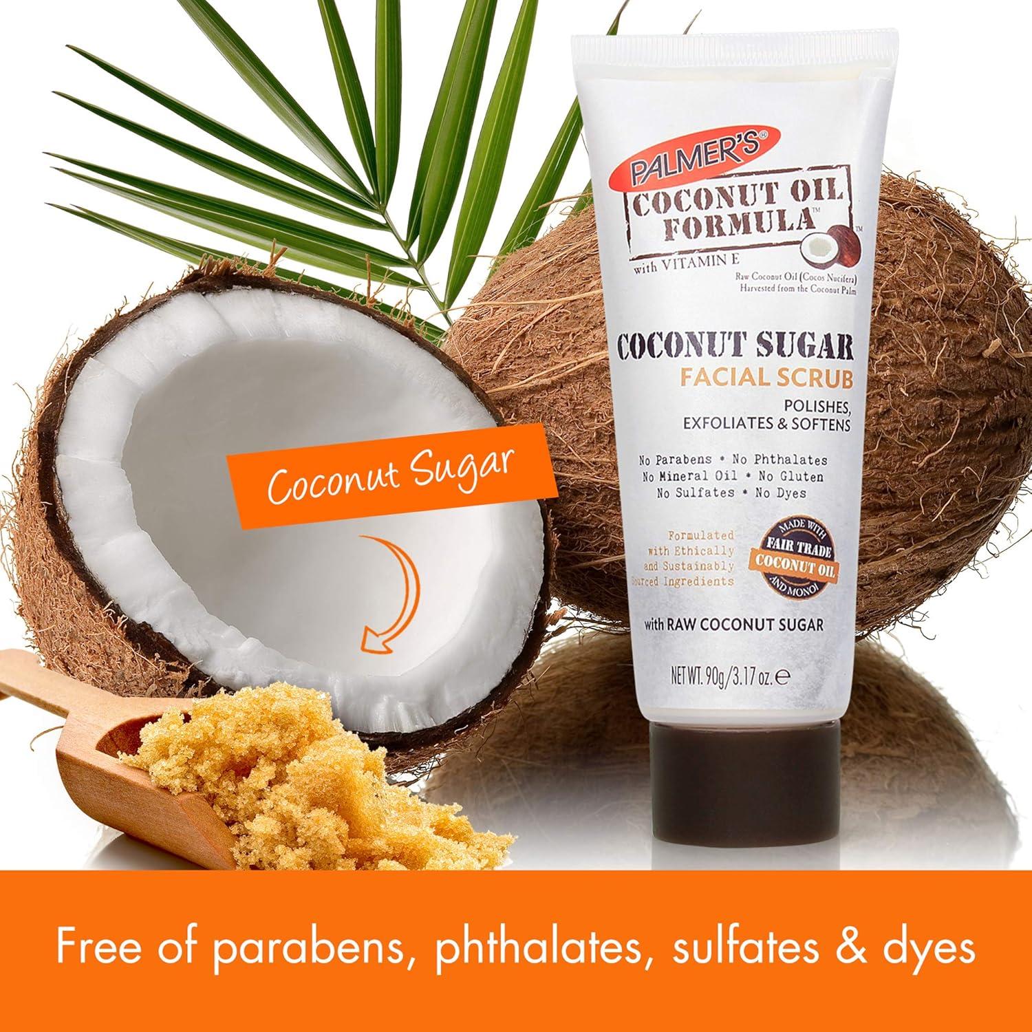 imagePalmers Coconut Oil Face Care Bundle Face Oil amp Scrub Fair Trade amp Monoi 1 fl oz Oil amp 317 oz Scrub317 Ounce Pack of 1