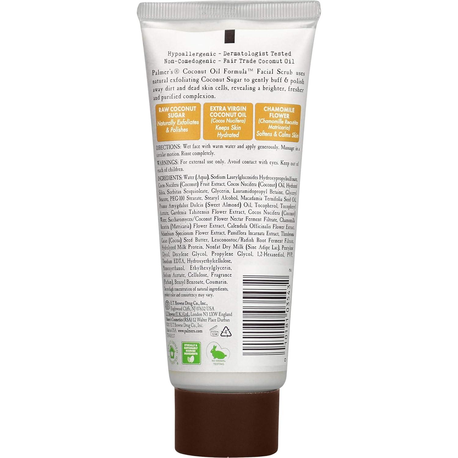 imagePalmers Coconut Oil Face Care Bundle Face Oil amp Scrub Fair Trade amp Monoi 1 fl oz Oil amp 317 oz Scrub317 Ounce Pack of 1