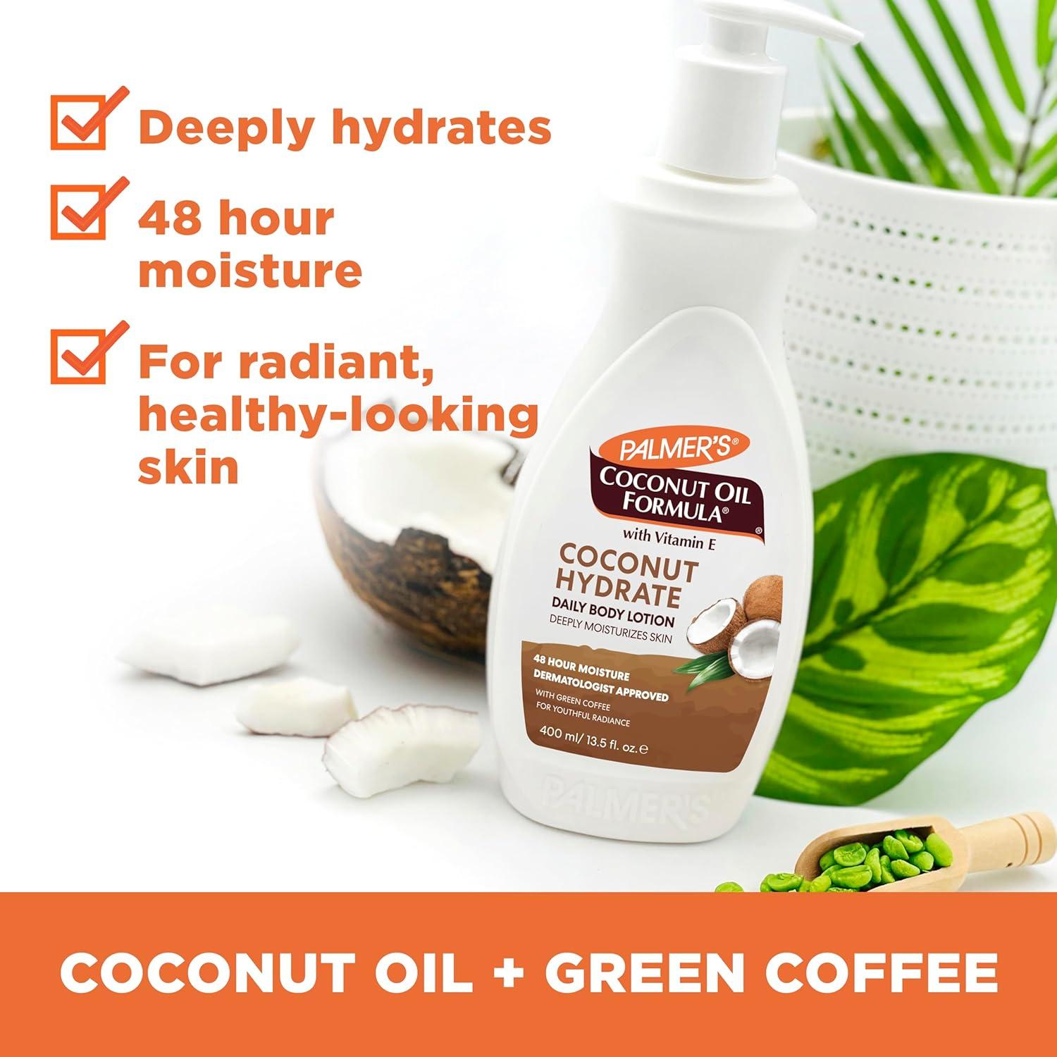 imagePalmers Coconut Oil Formula Body Lotion for Dry Skin Hand amp Body Moisturizer with Green Coffee Extract amp Vitamin E Pump Bottle 135 Fl Oz Pack of 1135 Fl Oz Pack of 2