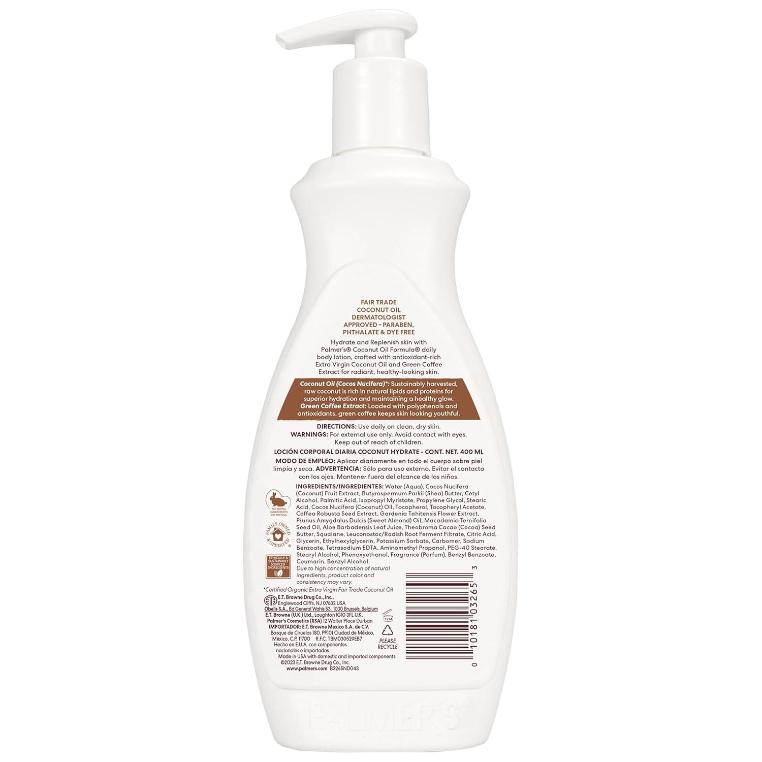 imagePalmers Coconut Oil Formula Body Lotion for Dry Skin Hand amp Body Moisturizer with Green Coffee Extract amp Vitamin E Pump Bottle 135 Fl Oz Pack of 1135 Fl Oz Pack of 2
