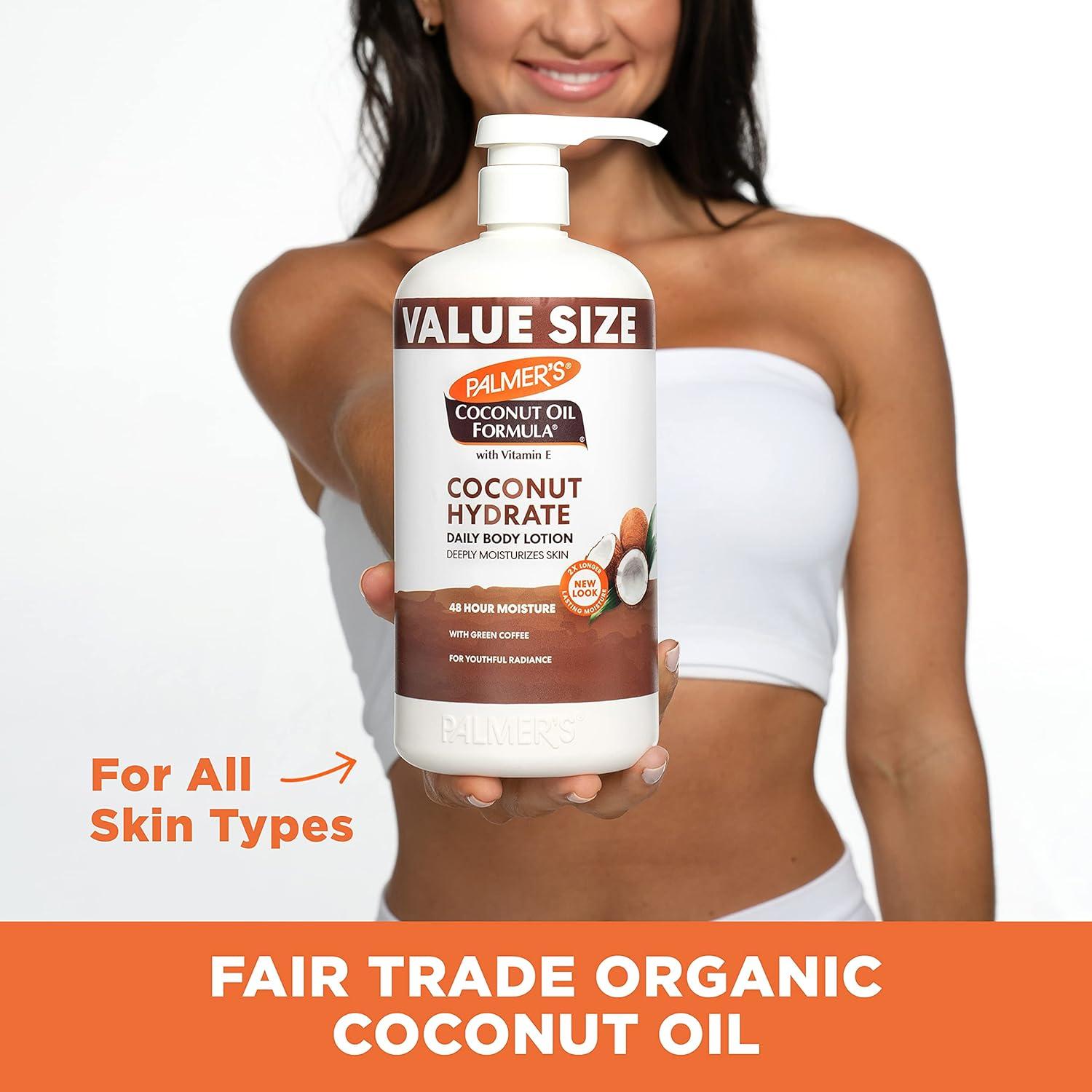imagePalmers Coconut Oil Formula Body Lotion for Dry Skin Hand amp Body Moisturizer with Green Coffee Extract amp Vitamin E Value Size Pump Bottle 338 Fl Oz Pack of 1