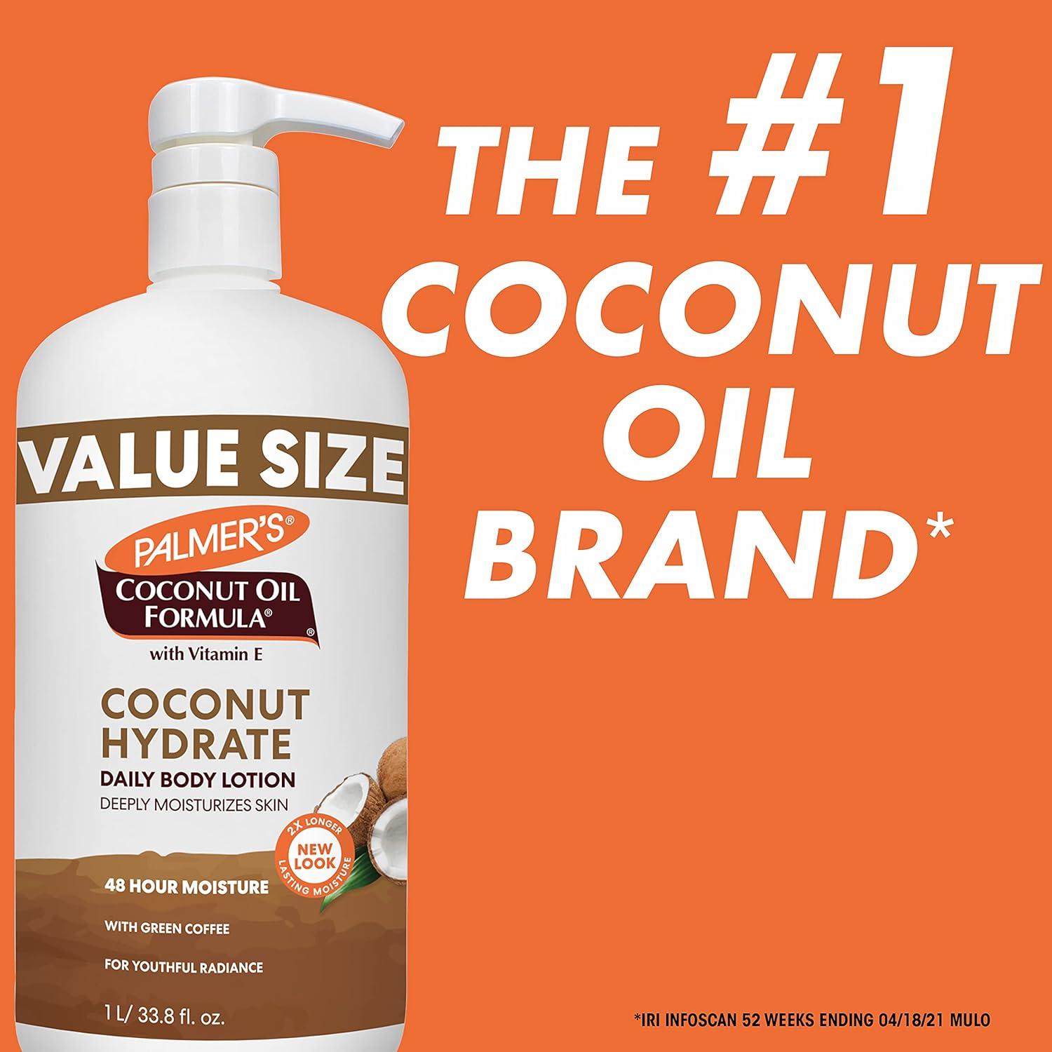 imagePalmers Coconut Oil Formula Body Lotion for Dry Skin Hand amp Body Moisturizer with Green Coffee Extract amp Vitamin E Value Size Pump Bottle 338 Fl Oz Pack of 1
