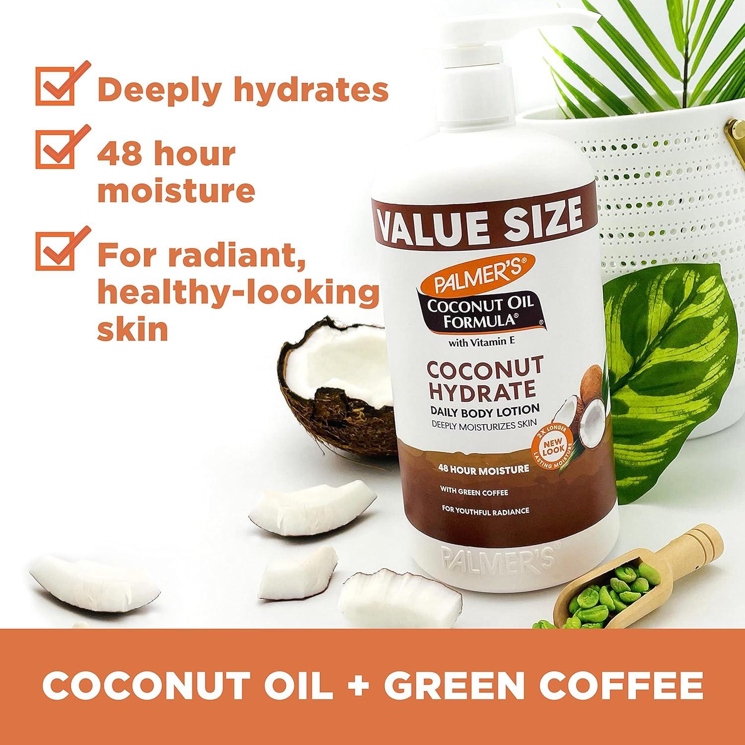 imagePalmers Coconut Oil Formula Body Lotion for Dry Skin Hand amp Body Moisturizer with Green Coffee Extract amp Vitamin E Value Size Pump Bottle 338 Fl Oz Pack of 1