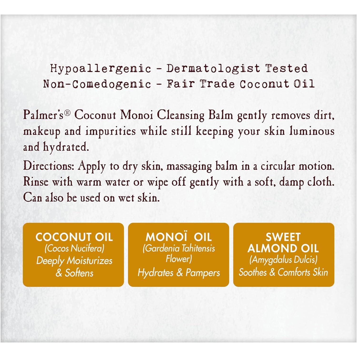 imagePalmers Coconut Oil Formula Coconut Monoi Facial Cleansing Balm and Makeup Remover 225 Ounces225 Ounce Pack of 1