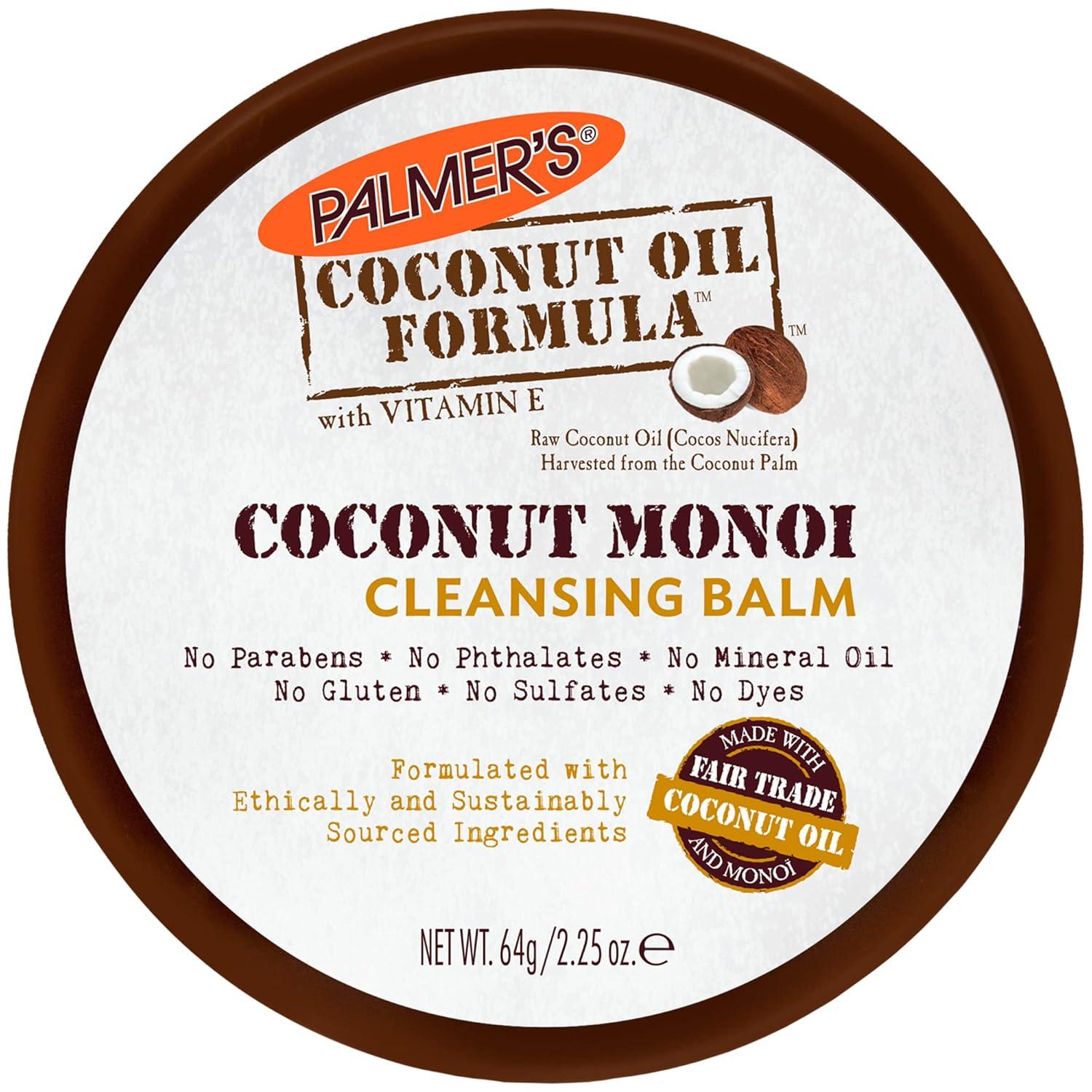 imagePalmers Coconut Oil Formula Coconut Monoi Facial Cleansing Balm and Makeup Remover 225 Ounces225 Ounce Pack of 1