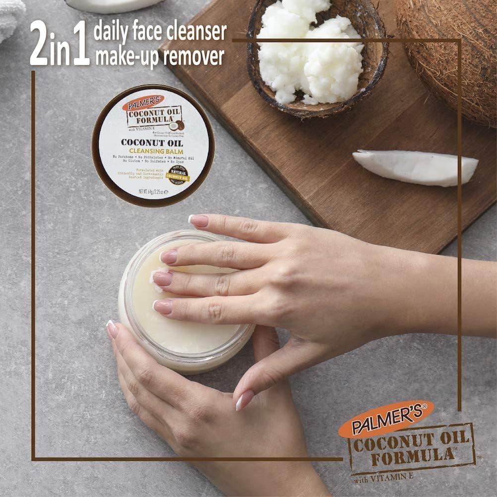 imagePalmers Coconut Oil Formula Coconut Monoi Facial Cleansing Balm and Makeup Remover 225 Ounces225 Ounce Pack of 2