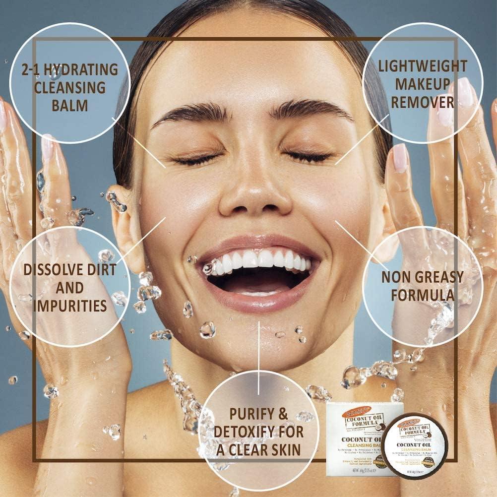 imagePalmers Coconut Oil Formula Coconut Monoi Facial Cleansing Balm and Makeup Remover 225 Ounces225 Ounce Pack of 2